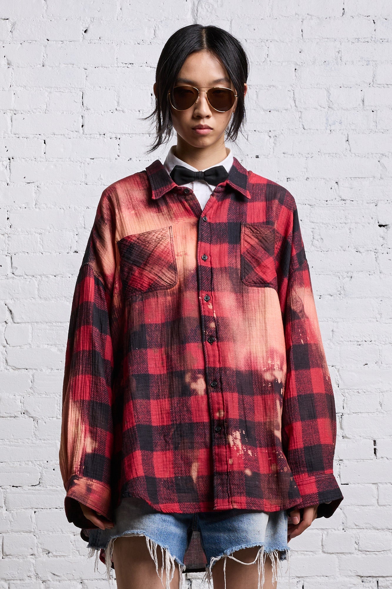 DROP NECK WORKSHIRT - RED BUFFALO OVERDYE - R13