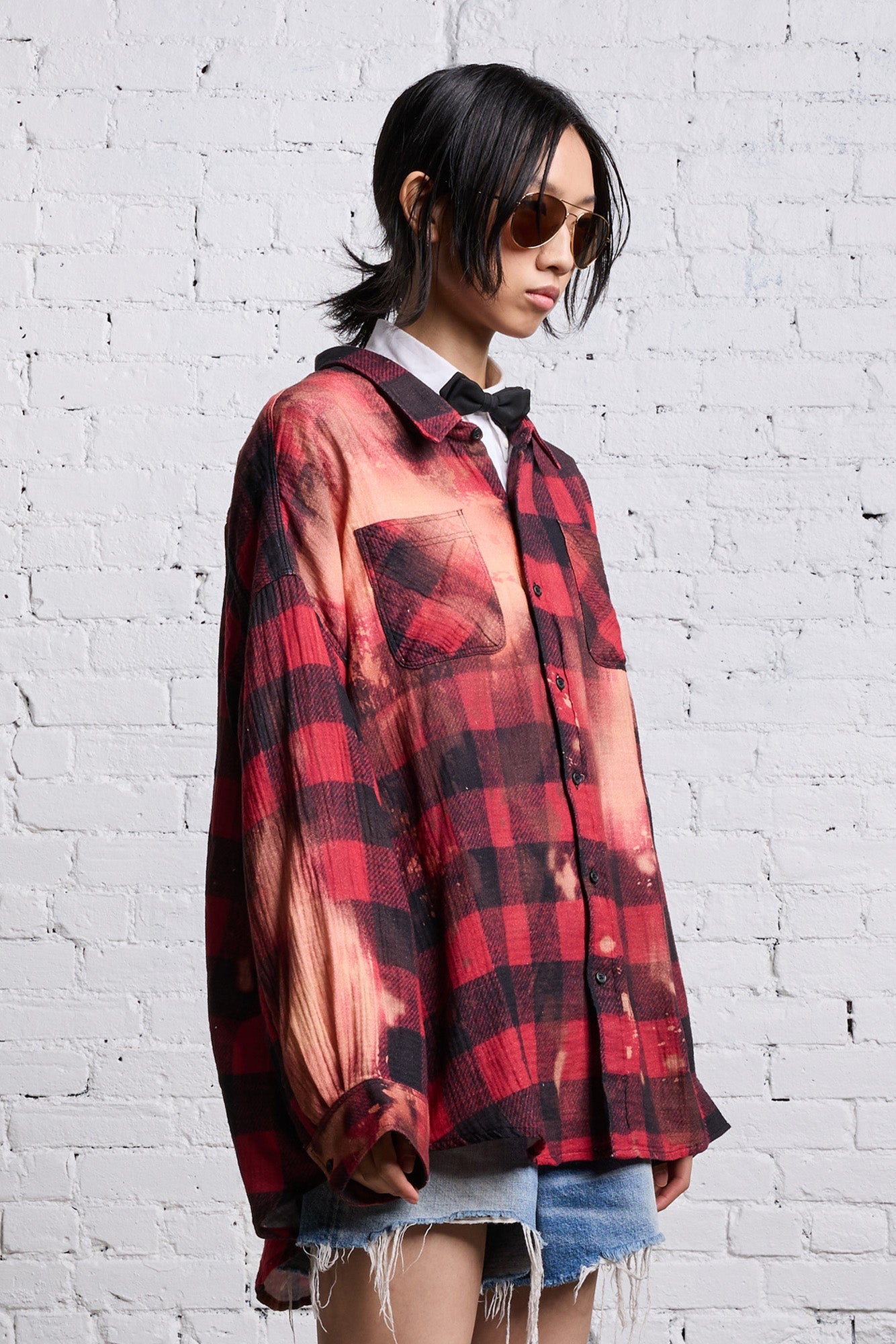 DROP NECK WORKSHIRT - RED BUFFALO OVERDYE - R13