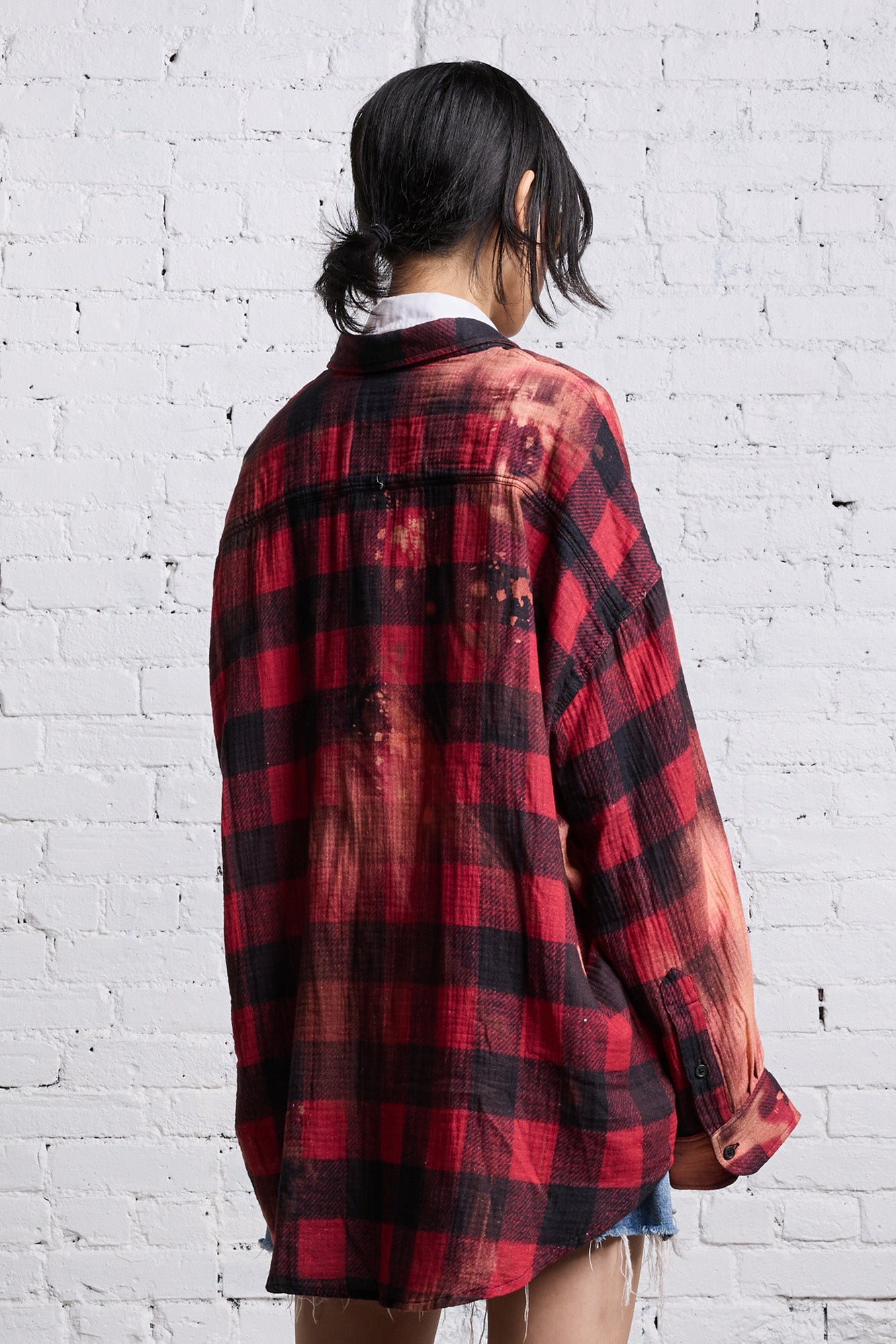 DROP NECK WORKSHIRT - RED BUFFALO OVERDYE - R13