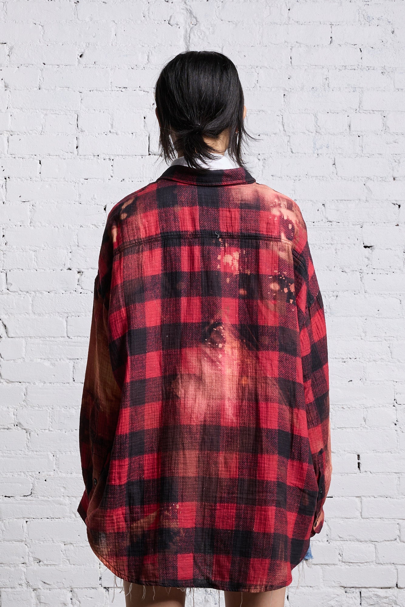 DROP NECK WORKSHIRT - RED BUFFALO OVERDYE - R13