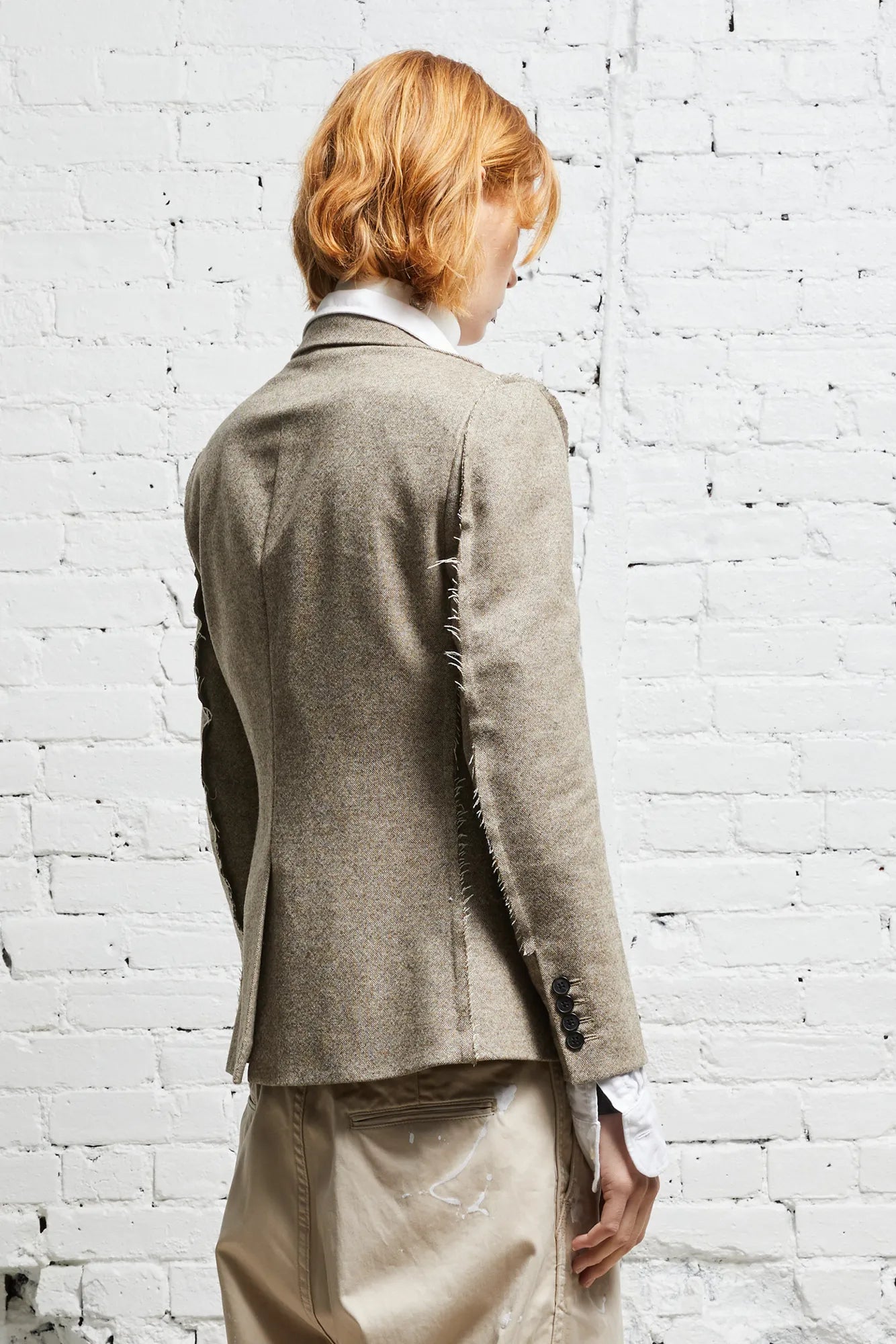 FLAT SLEEVE BLAZER - OATMEAL - R13