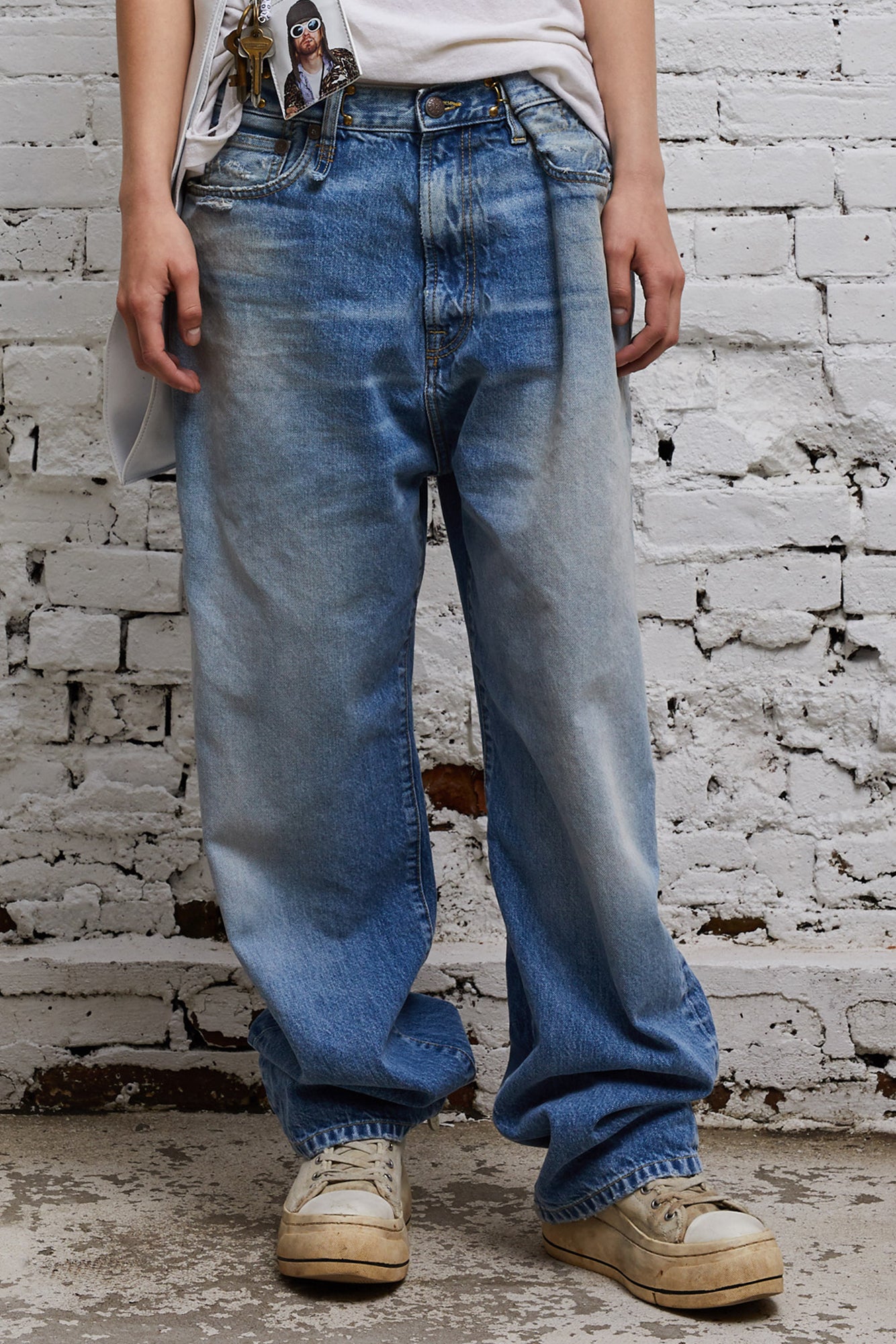 FOLD OVER JEAN - IRVING BLUE - R13