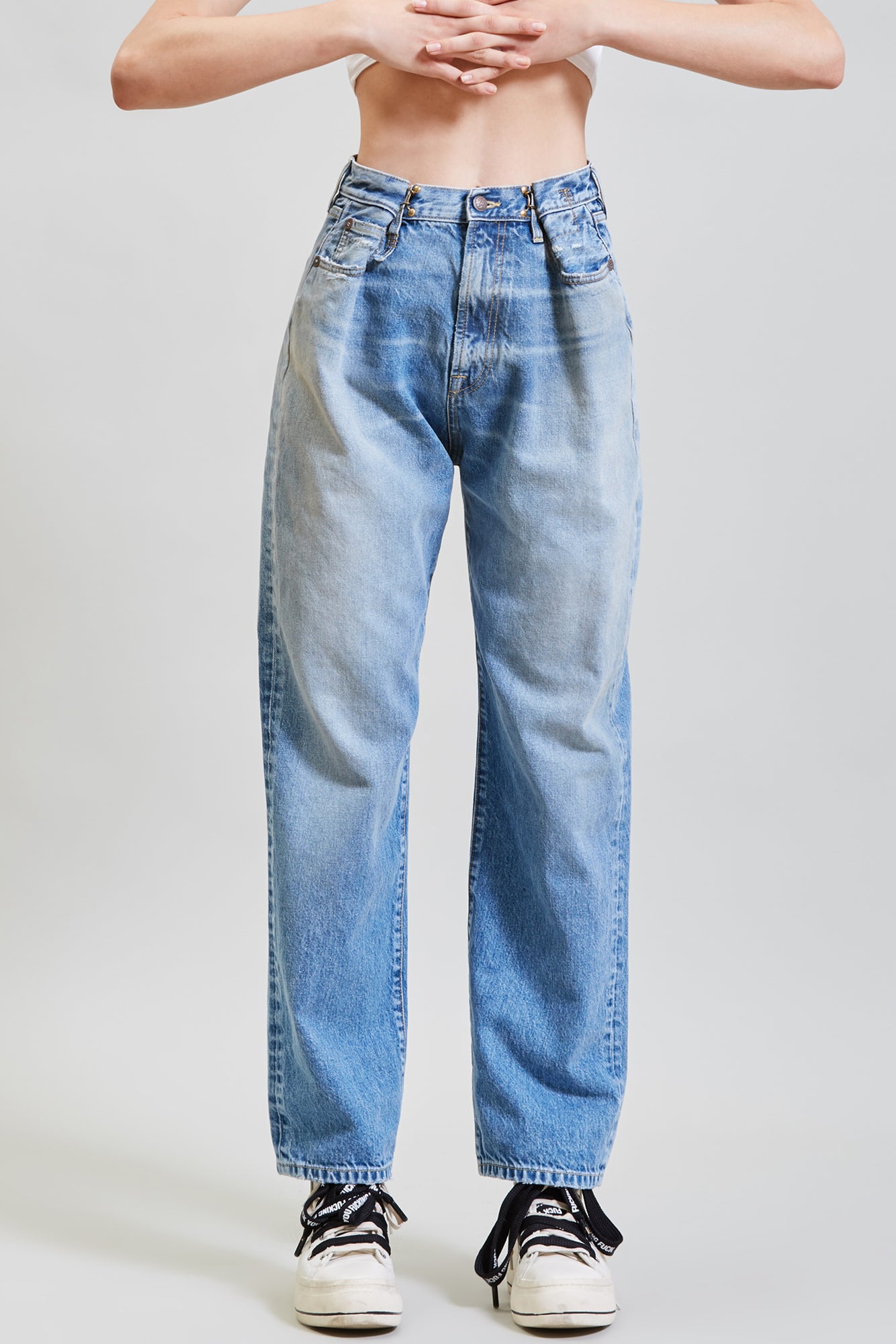 FOLD OVER JEAN - IRVING BLUE - R13