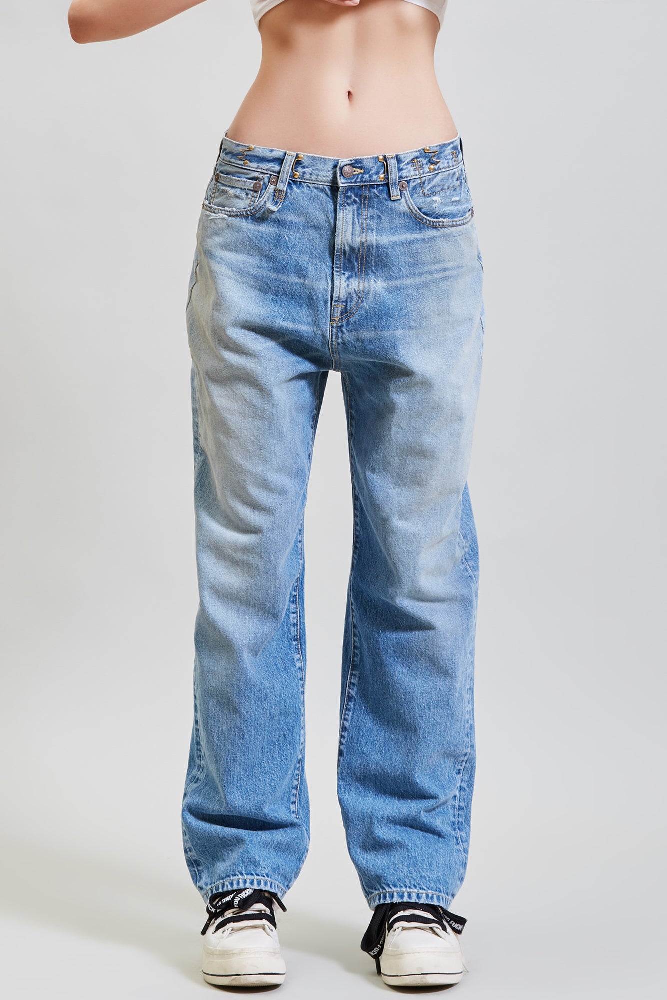 FOLD OVER JEAN - IRVING BLUE - R13