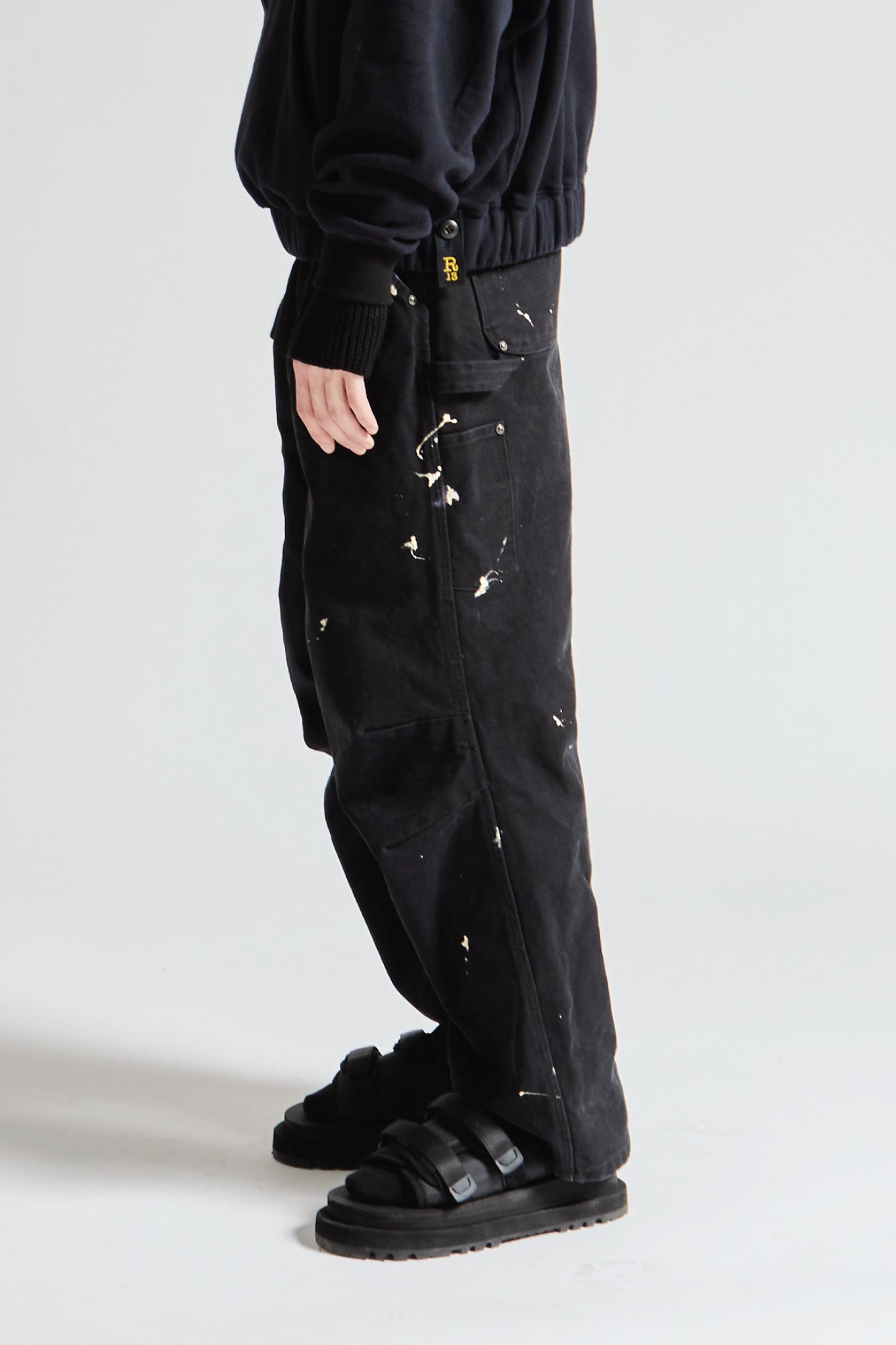 GLEN CARPENTER PANTS - SHADOW BLACK - R13