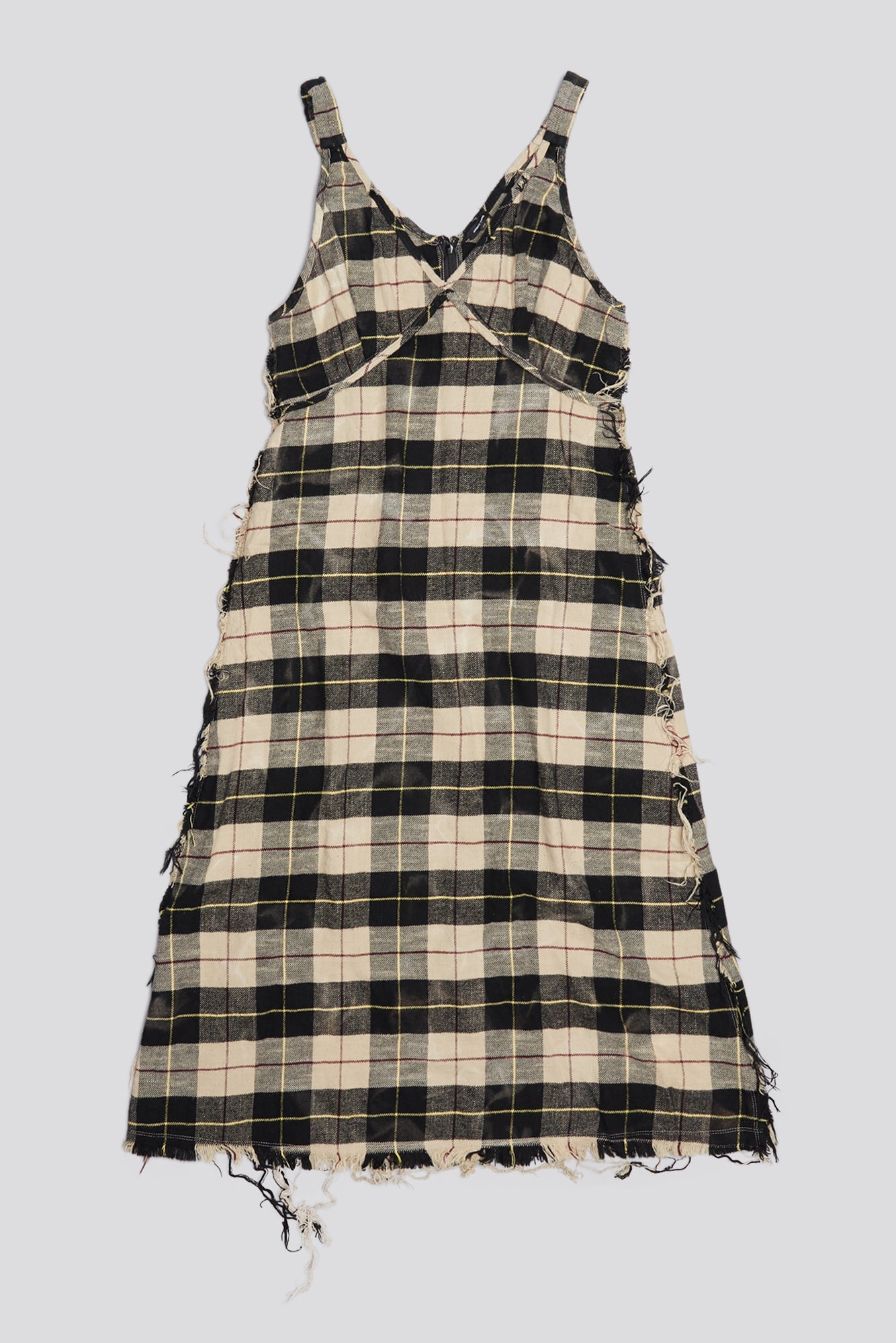 GRUNGE SLIP - BLEACHED ECRU PLAID - R13