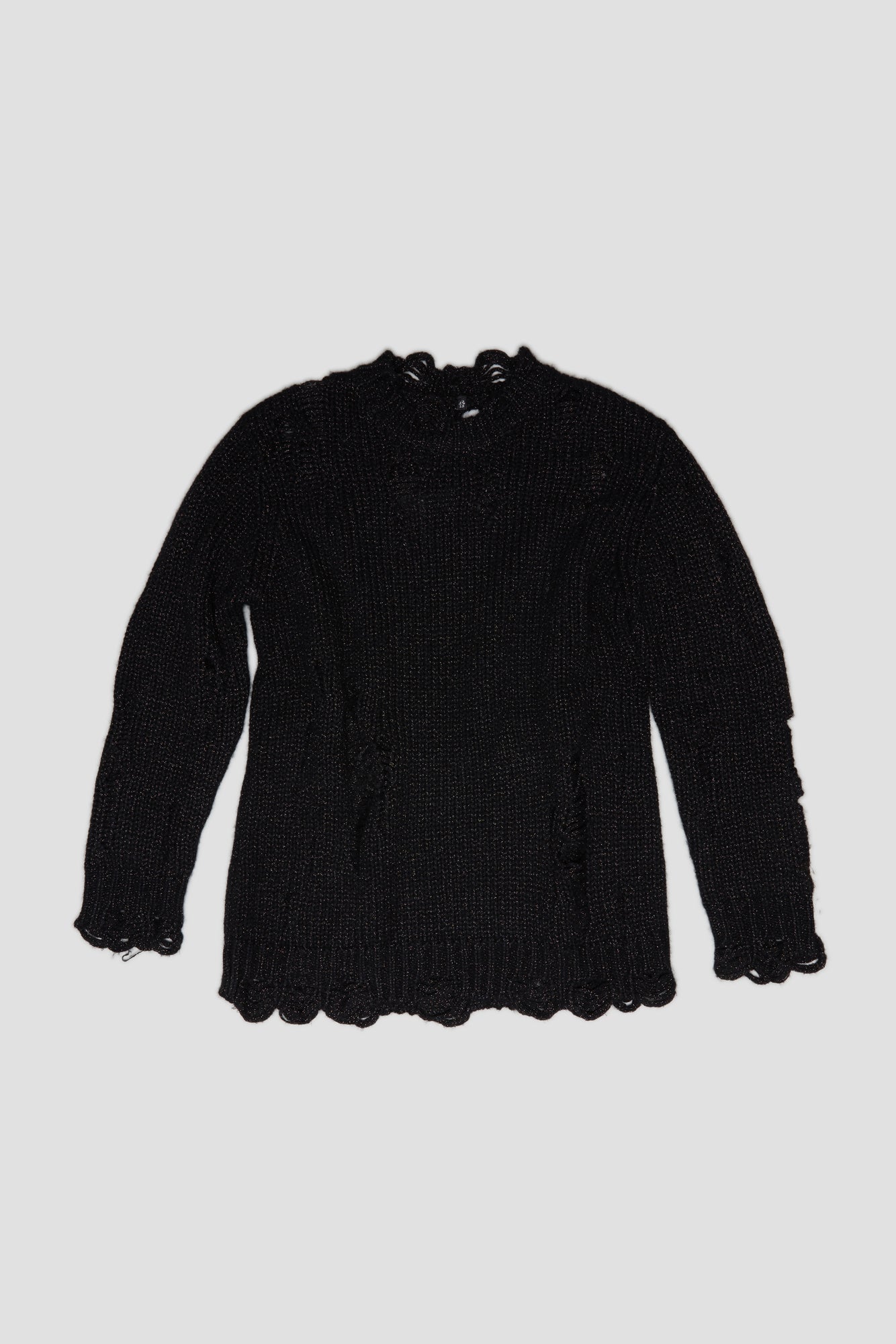 GRUNGE SWEATER - BLACK GLITTER - R13