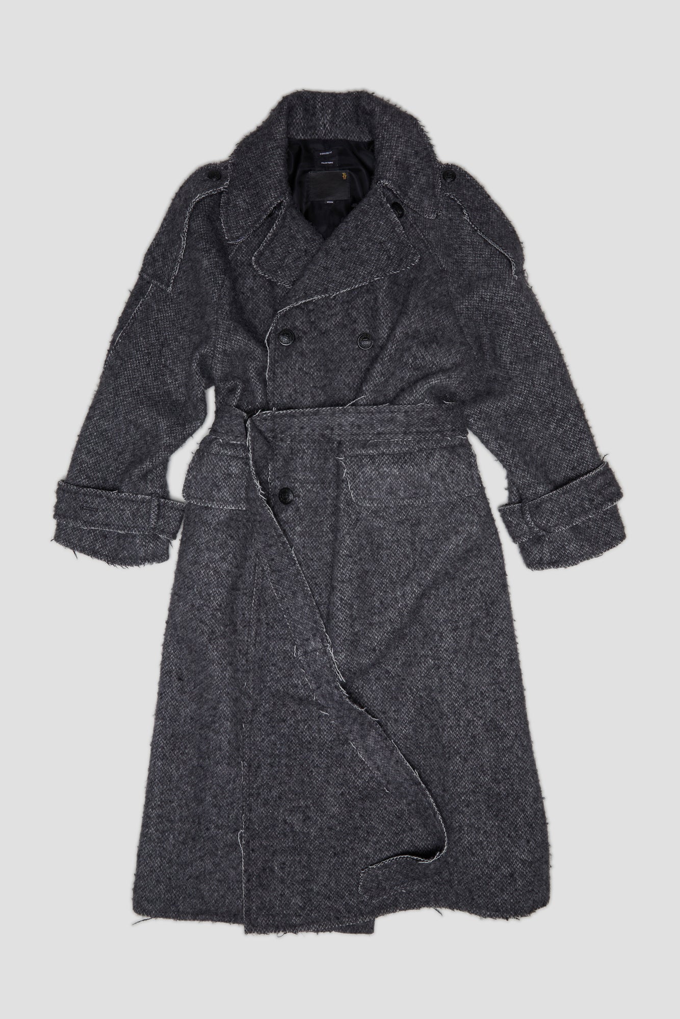 JUMBO MILITARY COAT - HEATHER GREY WOOL - R13