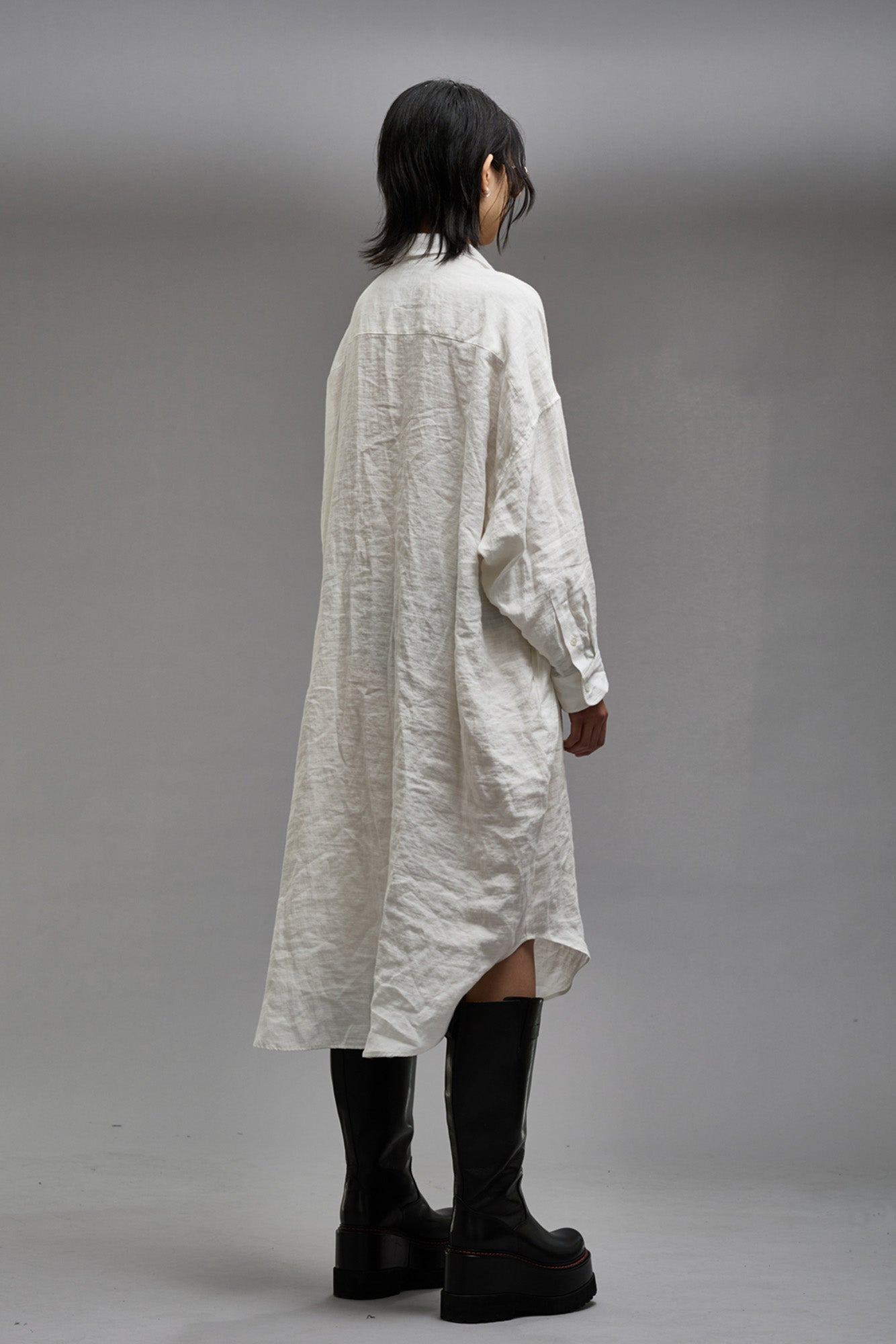 JUMBO SHIRTDRESS - WHITE - R13