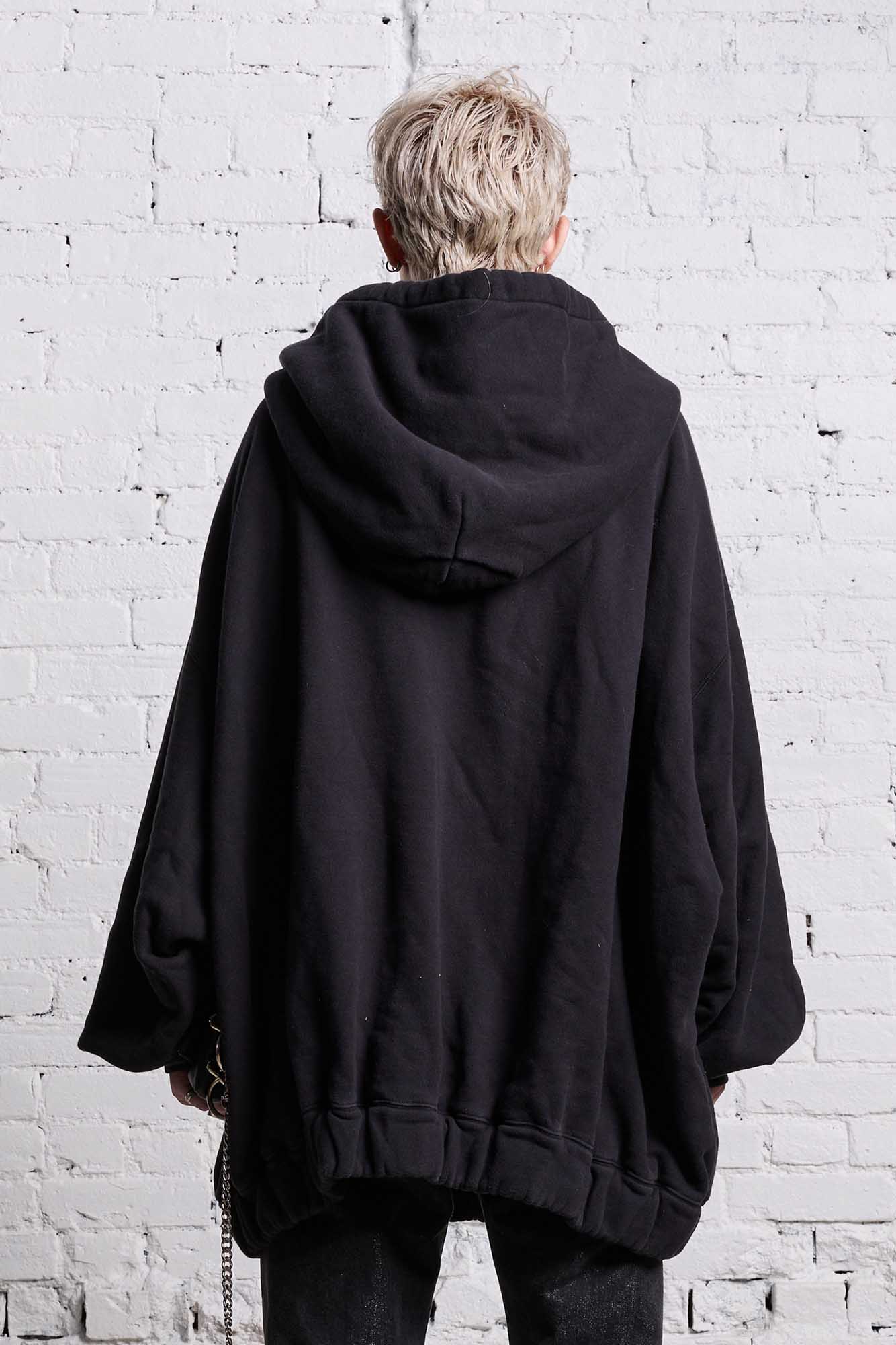 JUMBO ZIP HOODIE - BLACK - R13