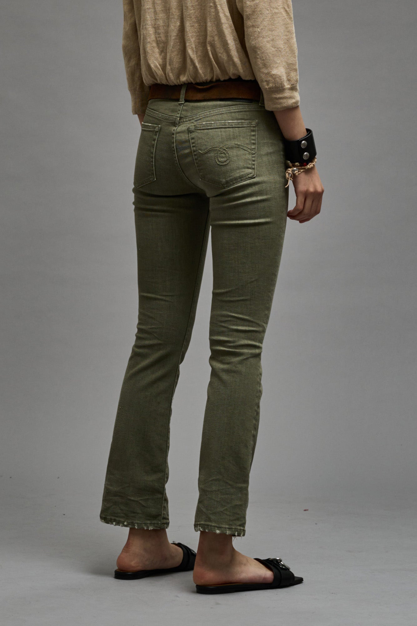 KICK FIT - OLIVE GREEN STRETCH - R13