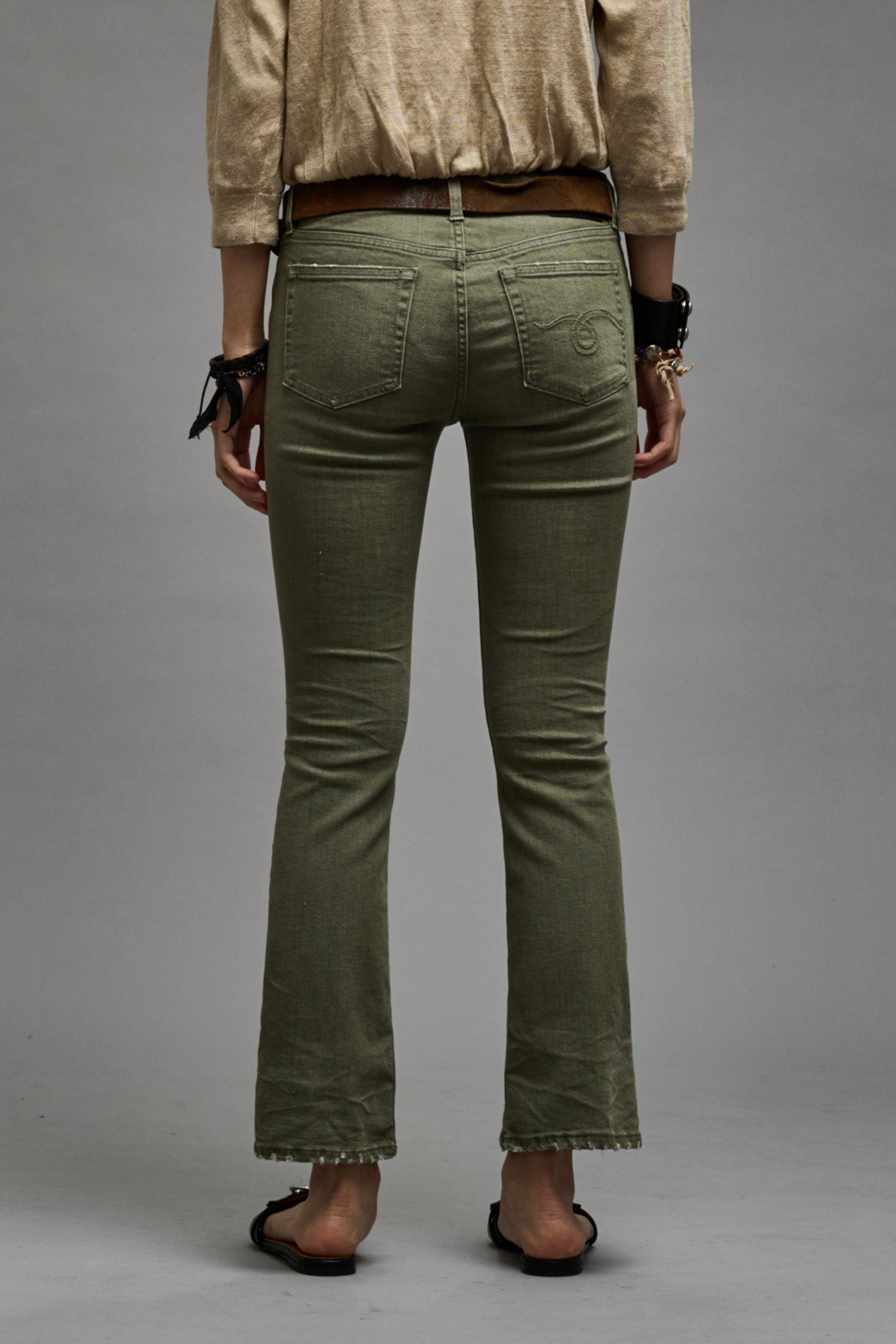 KICK FIT - OLIVE GREEN STRETCH - R13