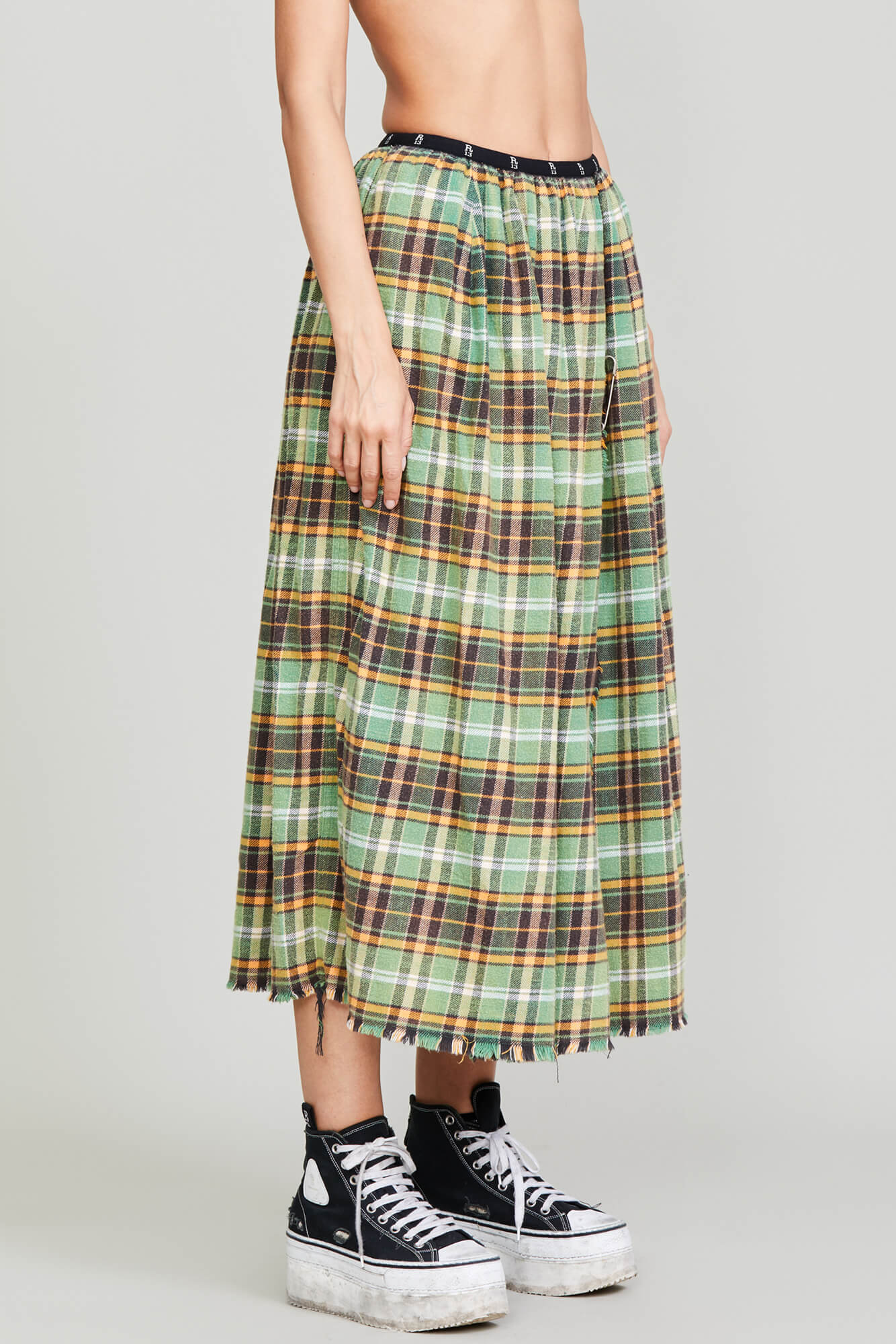 KILT SKIRT - GREEN PLAID - R13