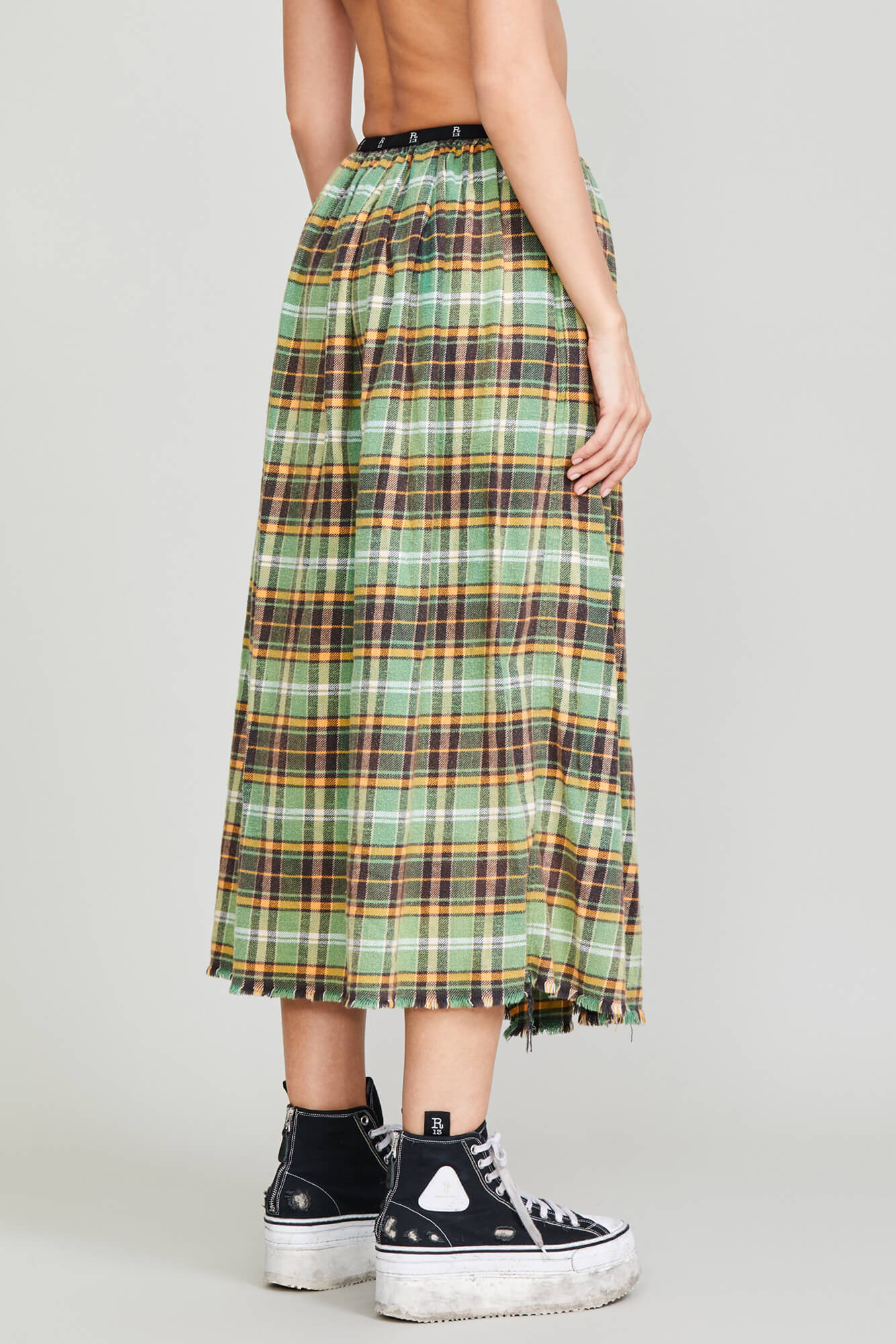 KILT SKIRT - GREEN PLAID - R13