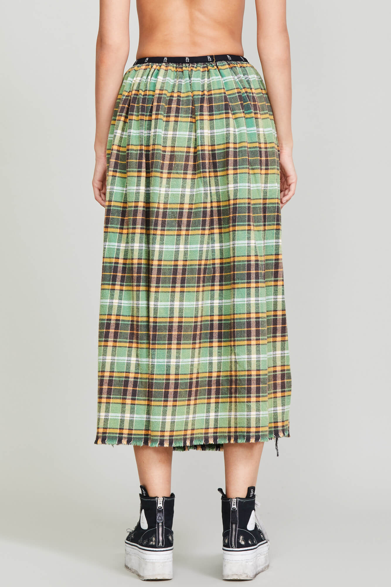 KILT SKIRT - GREEN PLAID - R13