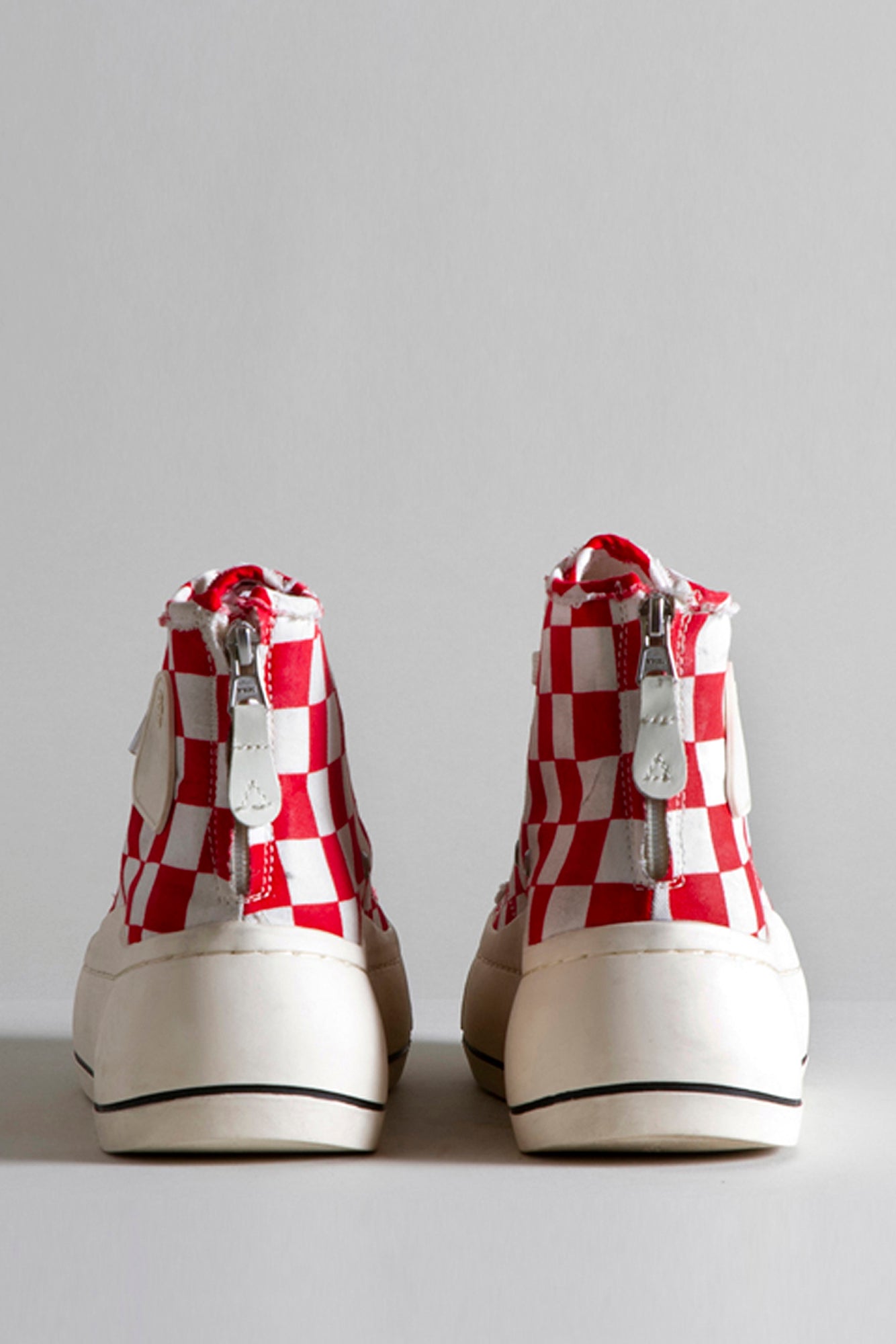 KURT HIGH TOP SNEAKER - RED CHECKER - R13