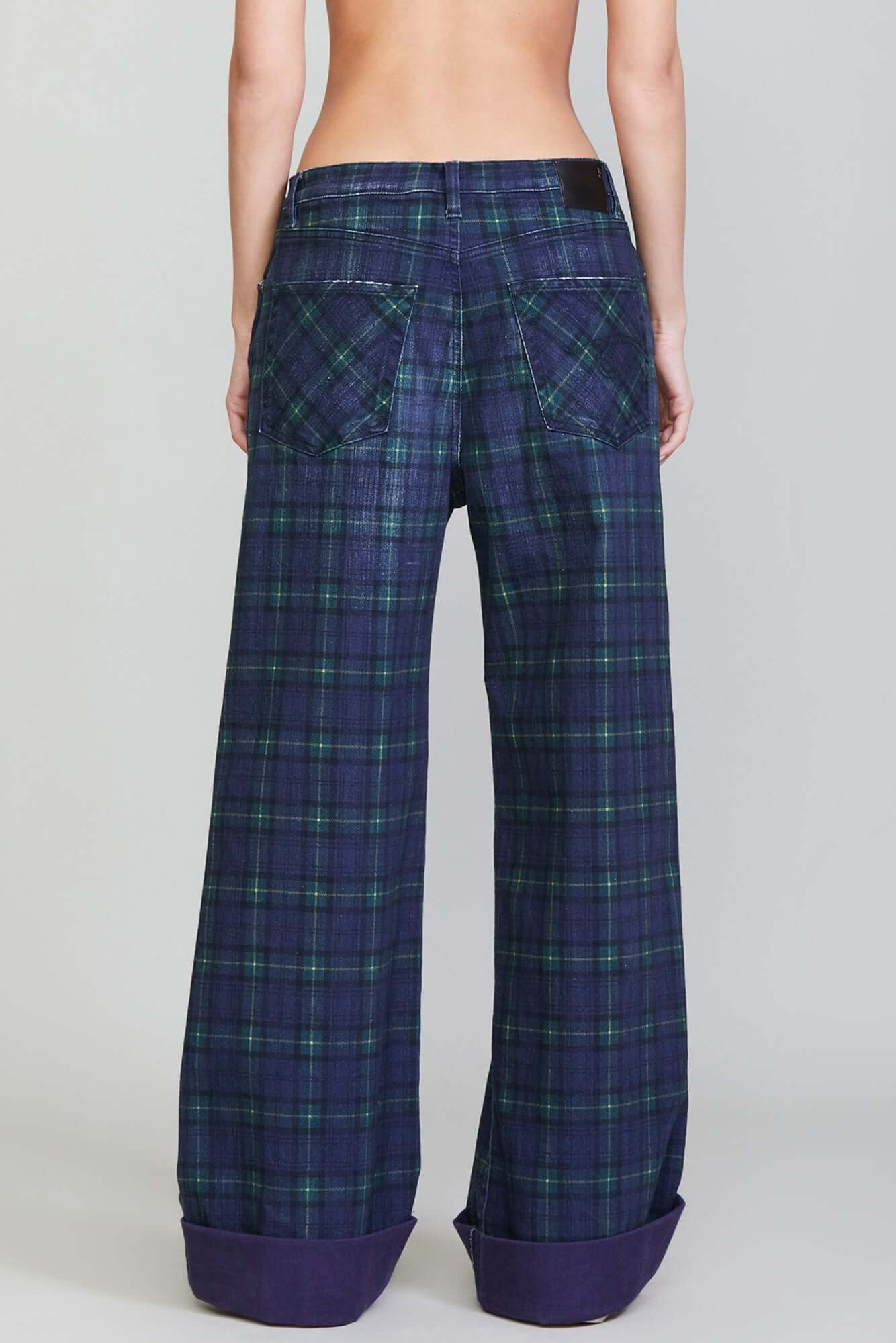 LISA BAGGY JEAN - PRINTED TARTAN - R13