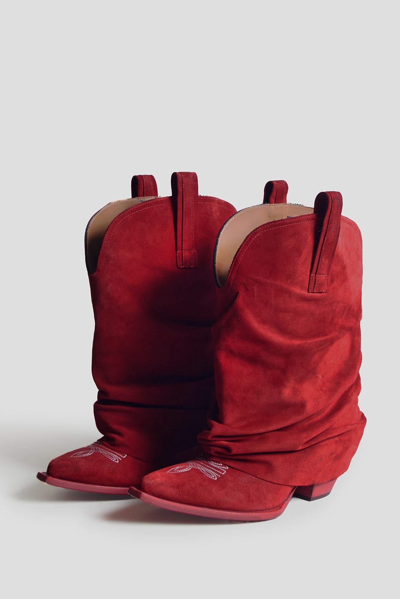 LOW RIDER COWBOY BOOT - RED SUEDE - R13