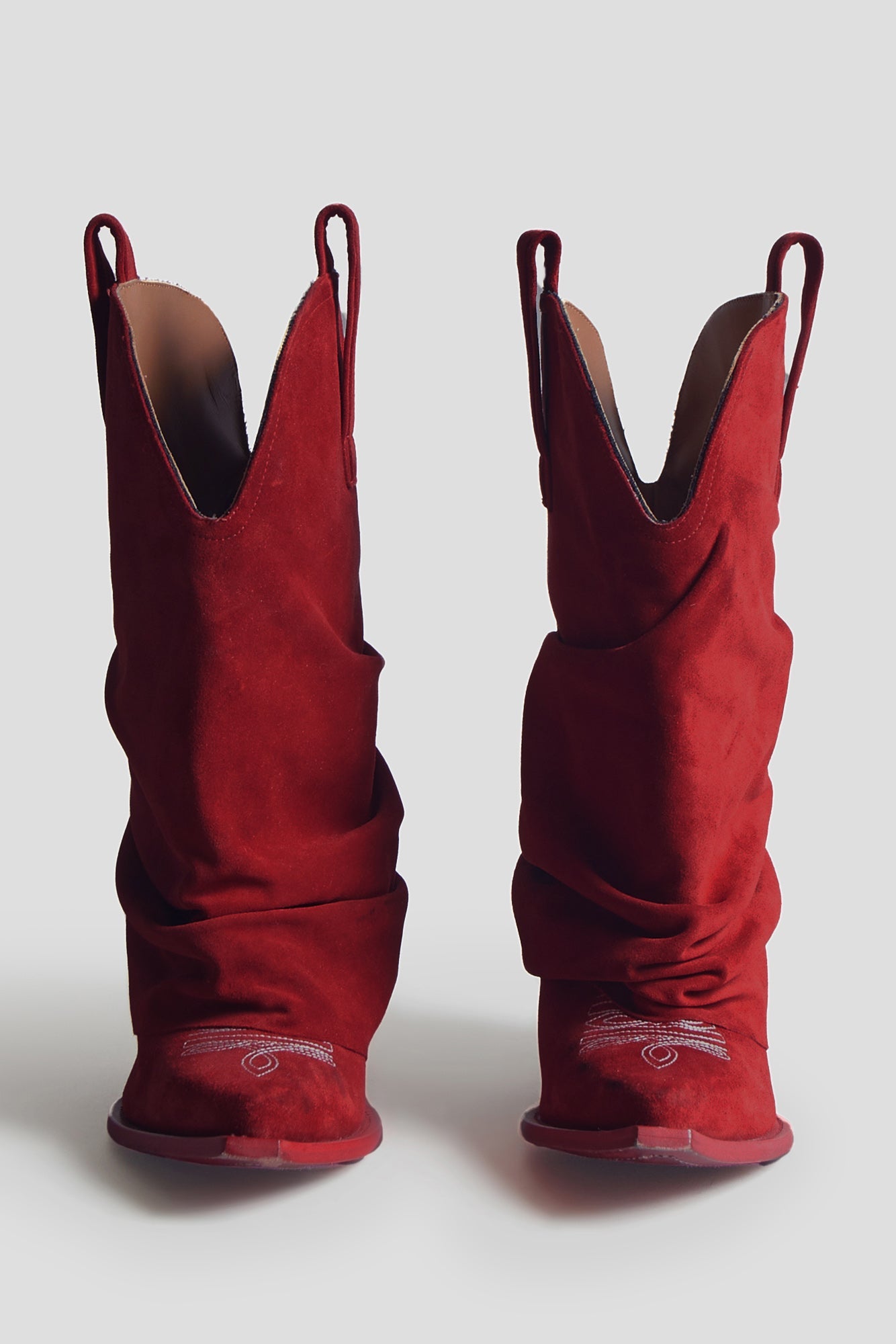 LOW RIDER COWBOY BOOT - RED SUEDE - R13