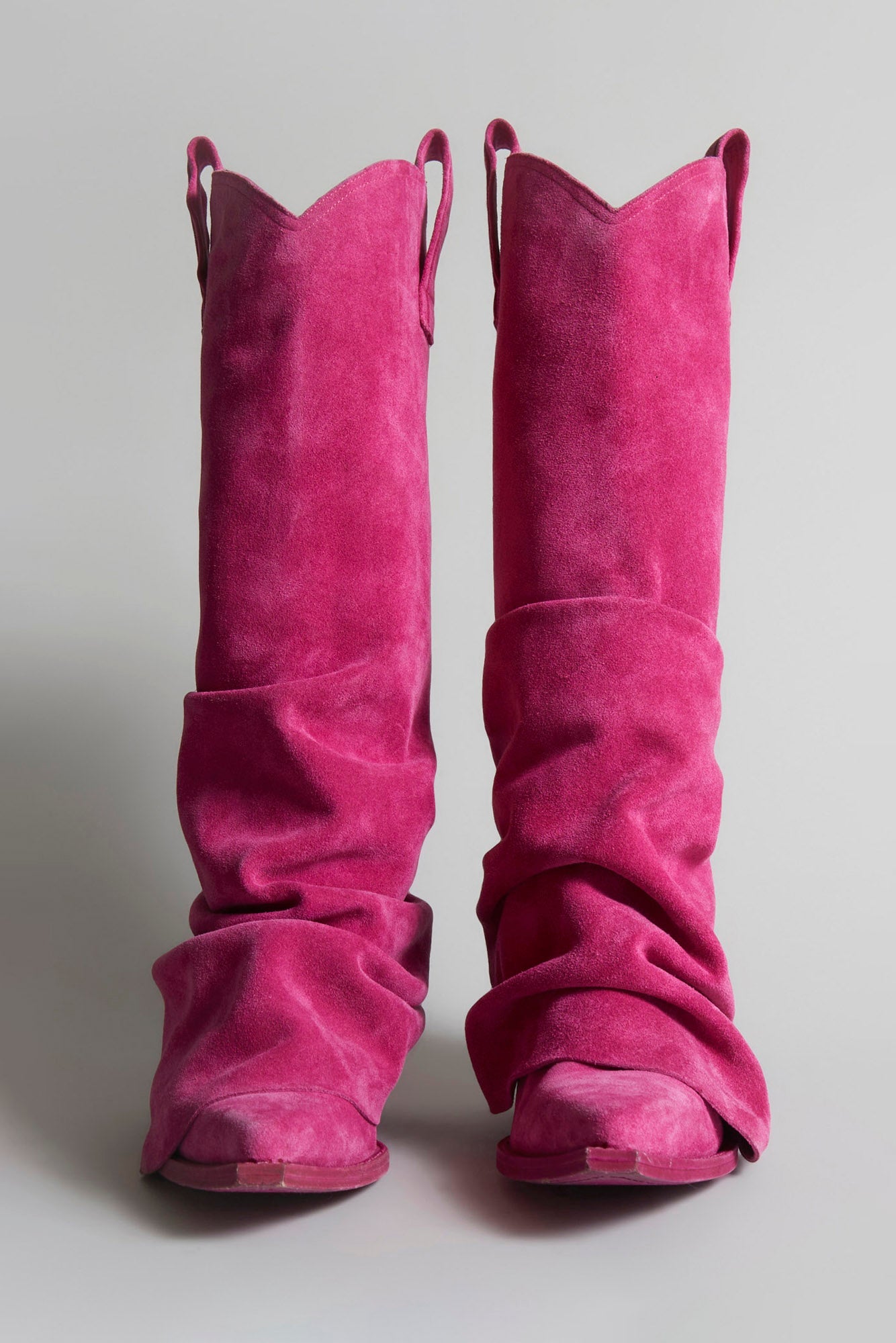 MID COWBOY BOOT - PINK SUEDE - R13