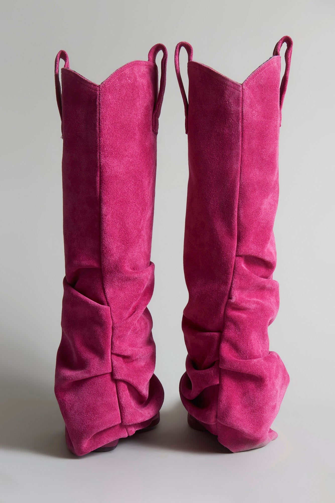 MID COWBOY BOOT - PINK SUEDE - R13