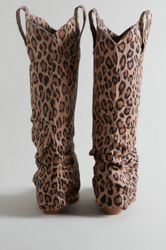 MID COWBOY BOOT - RAW LEOPARD - R13