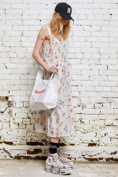Midi Slip Dress Ecru Floral R13 Denim Official Site