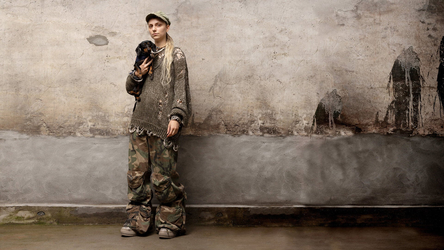 MULTI-POCKET UTILITY PANT - CAMO - R13