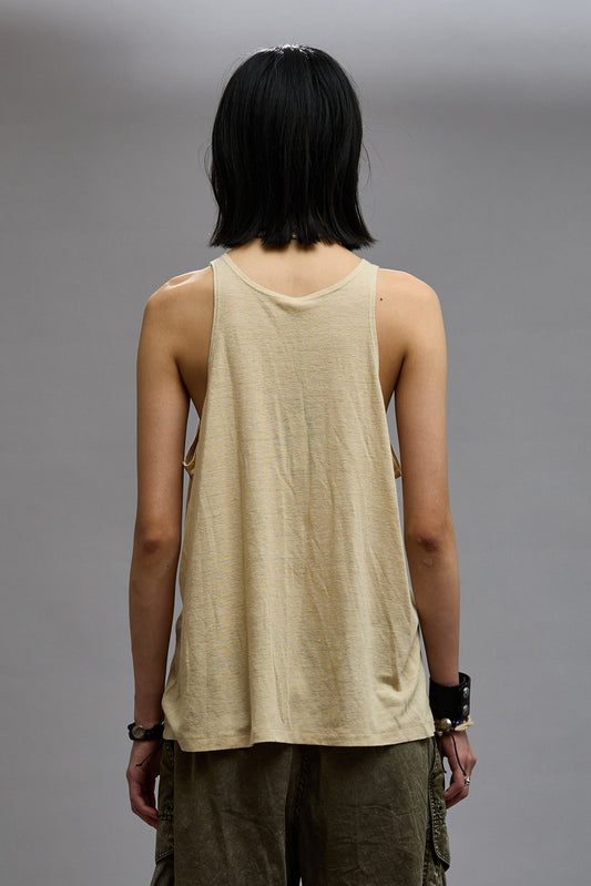 NEW YORK RELAXED TANK - KHAKI - R13