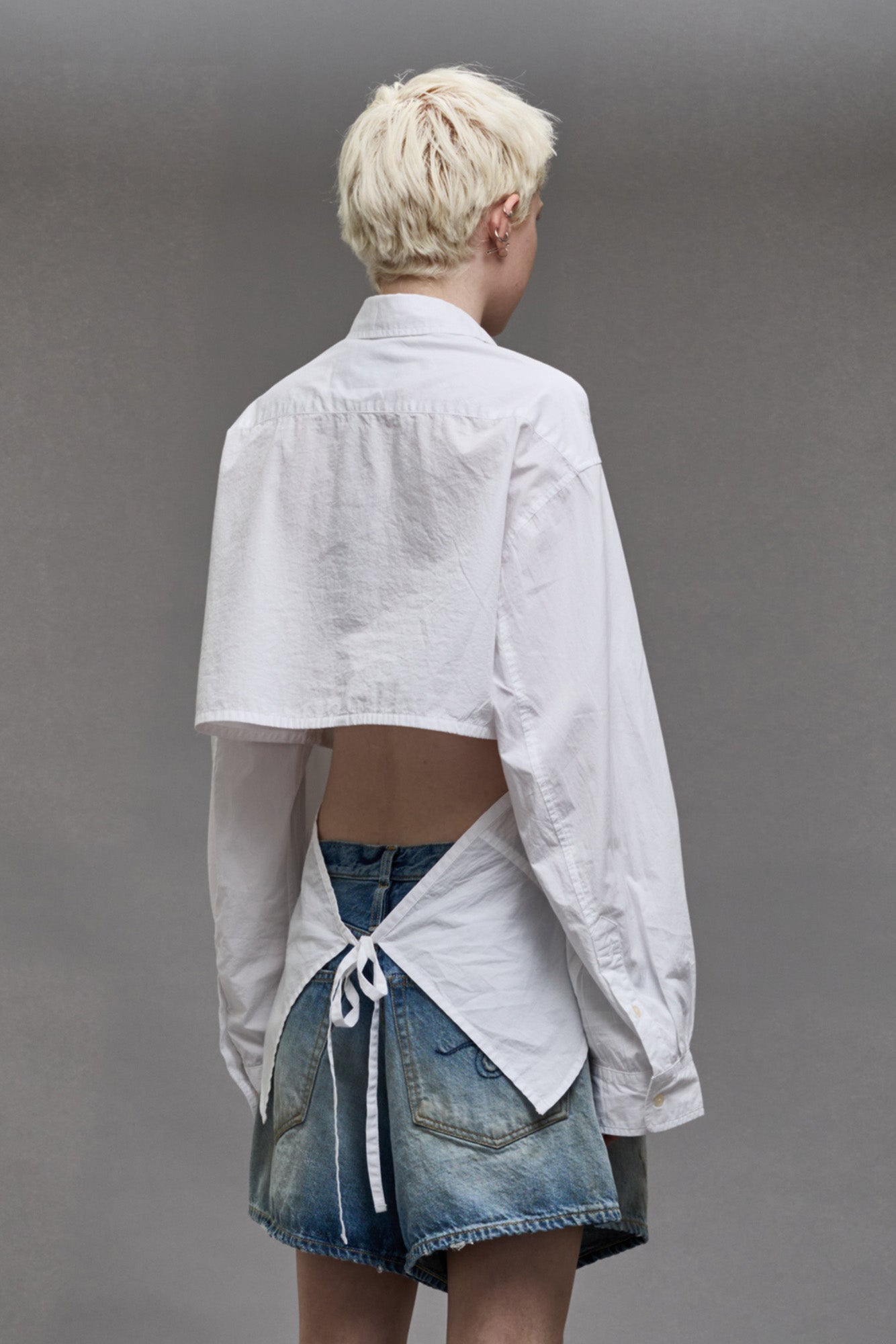 OPEN BACK SHIRT - WHITE - R13