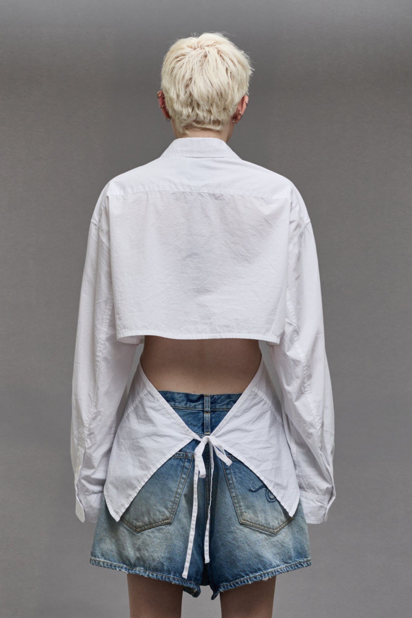 OPEN BACK SHIRT - WHITE - R13