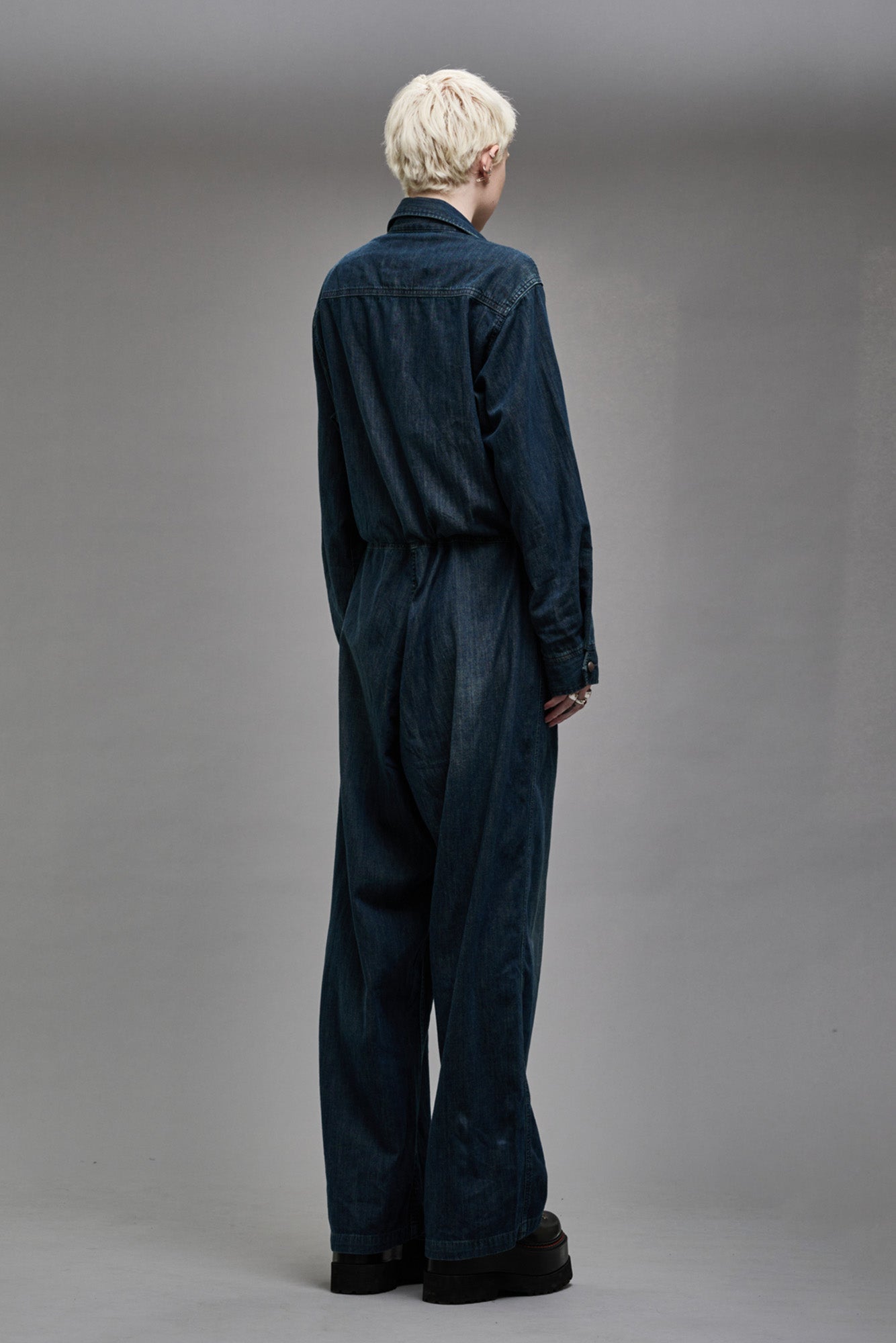 OPEN FRONT COVERALL - CARMEN INDIGO - R13