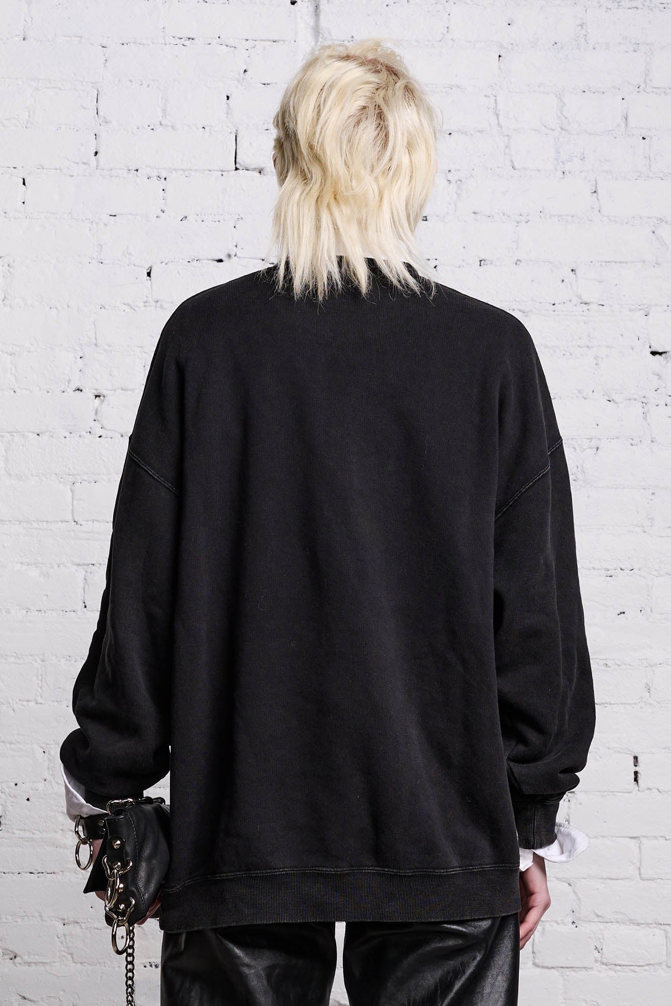 OVERSIZED DARK SIDE CREWNECK - ACID BLACK - R13