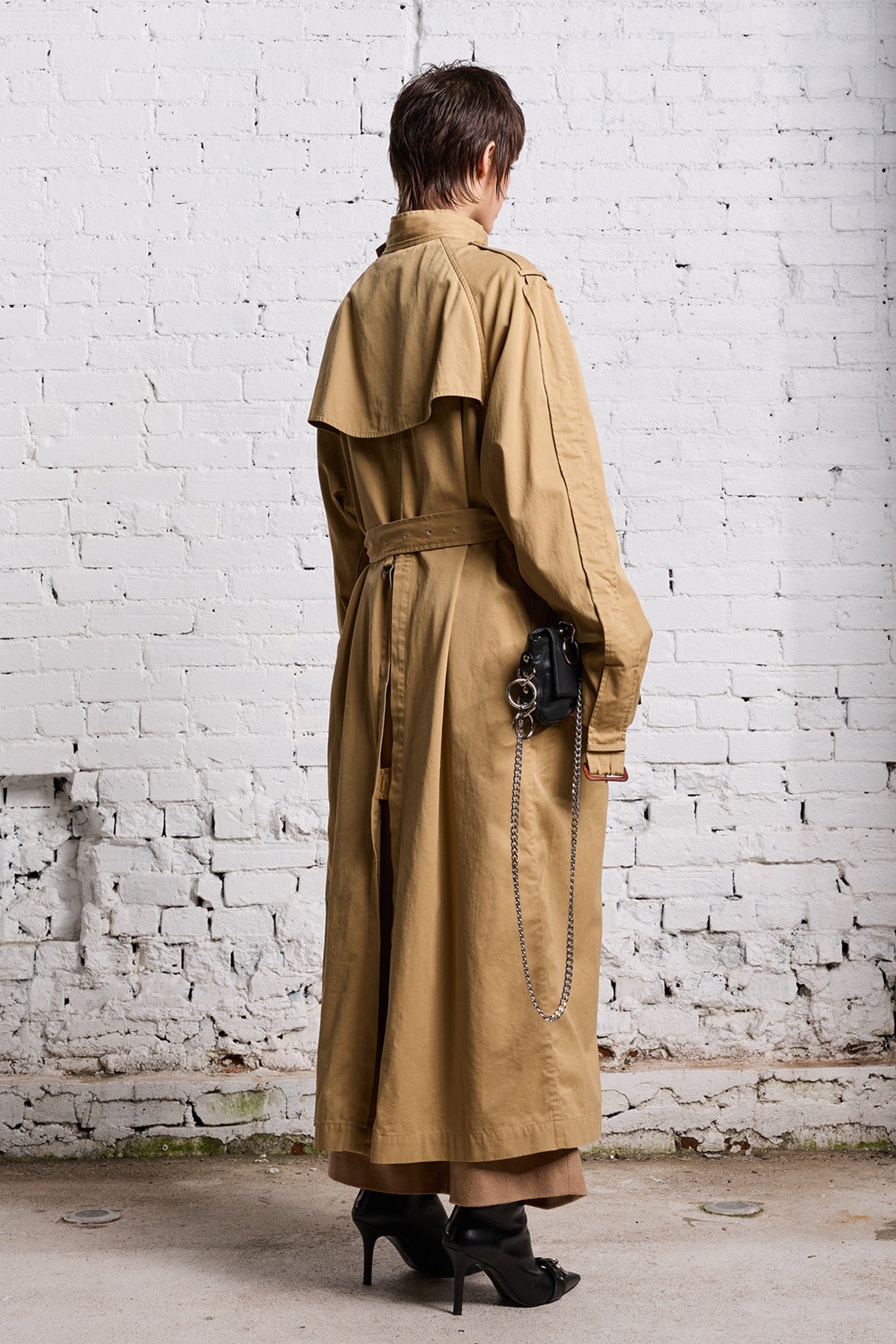 OVERSIZED DECONSTRUCTED TRENCH COAT - KHAKI - R13