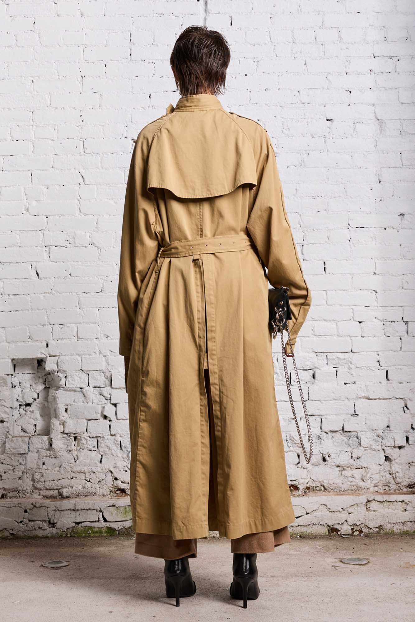 OVERSIZED DECONSTRUCTED TRENCH COAT - KHAKI - R13