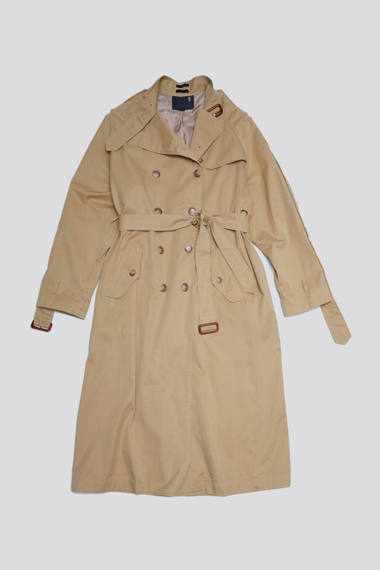 OVERSIZED DECONSTRUCTED TRENCH COAT - KHAKI - R13