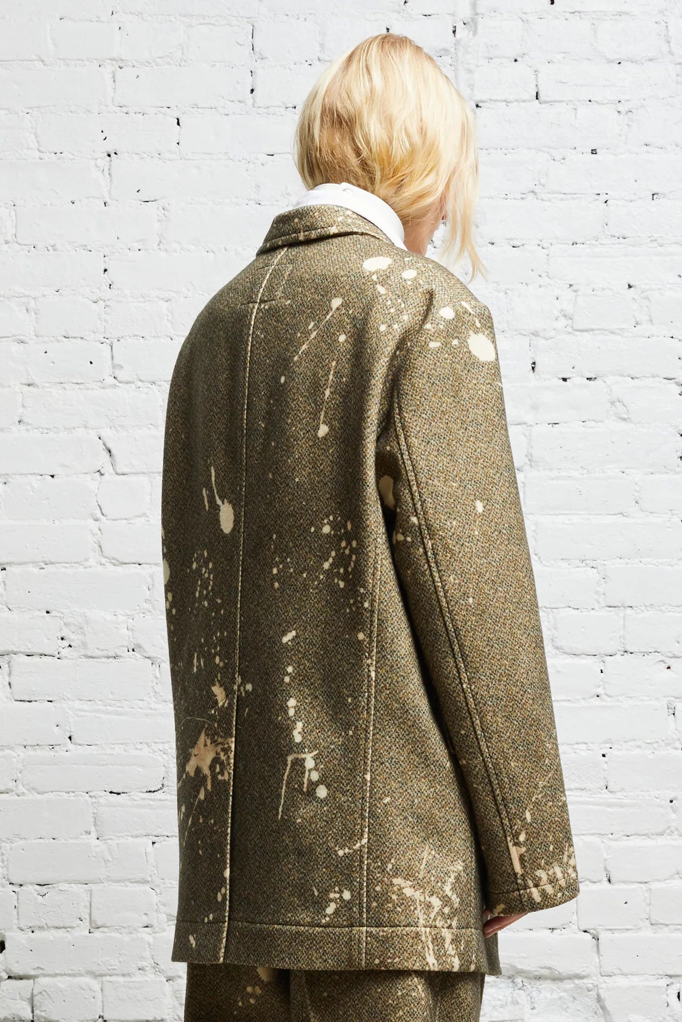 OVERSIZED RAGGED BLAZER - TWEED PAINT SPLATTER - R13