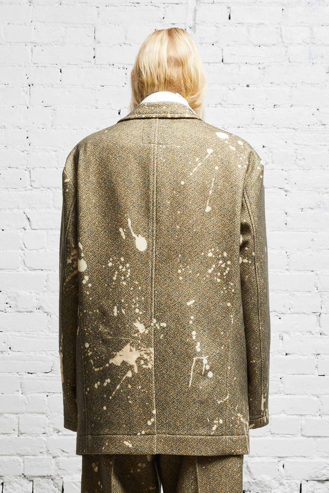 OVERSIZED RAGGED BLAZER - TWEED PAINT SPLATTER - R13