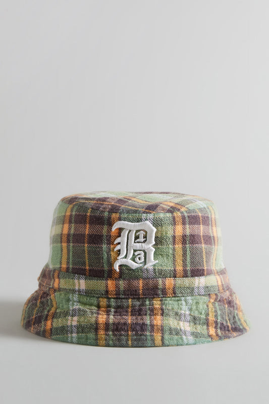 PLAID BUCKET HAT - GREEN - R13