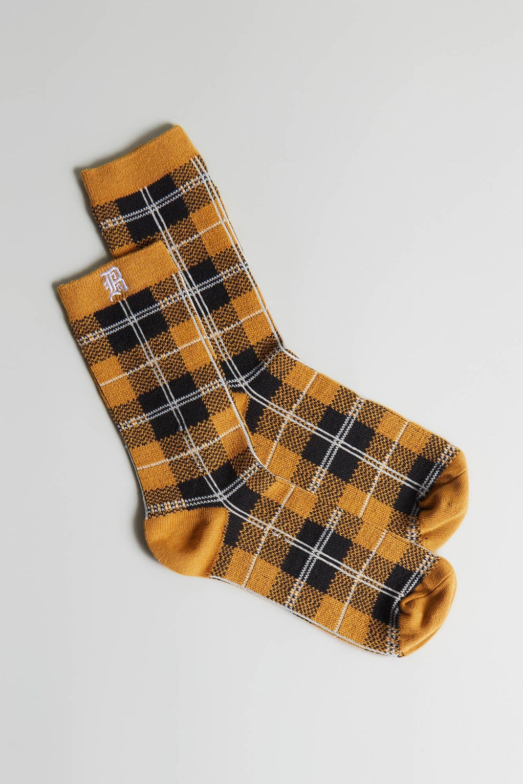 R13 PLAID SOCKS - YELLOW/BLACK