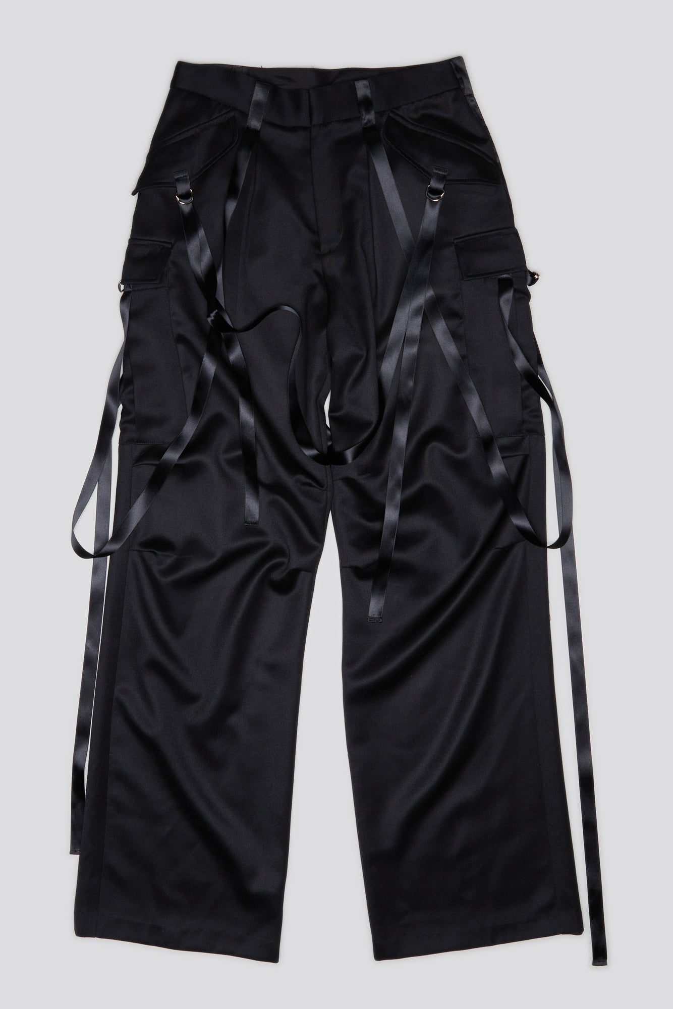 PLEATED TUXEDO CARGO PANT - BLACK - R13