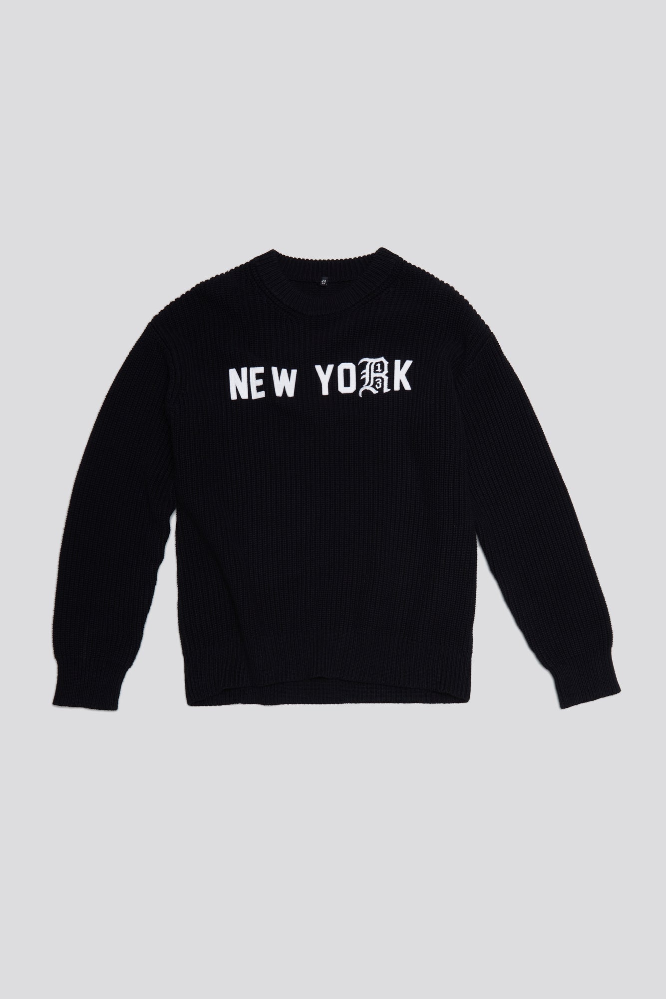 R13 NEW YORK BOYFRIEND SWEATER - BLACK - R13