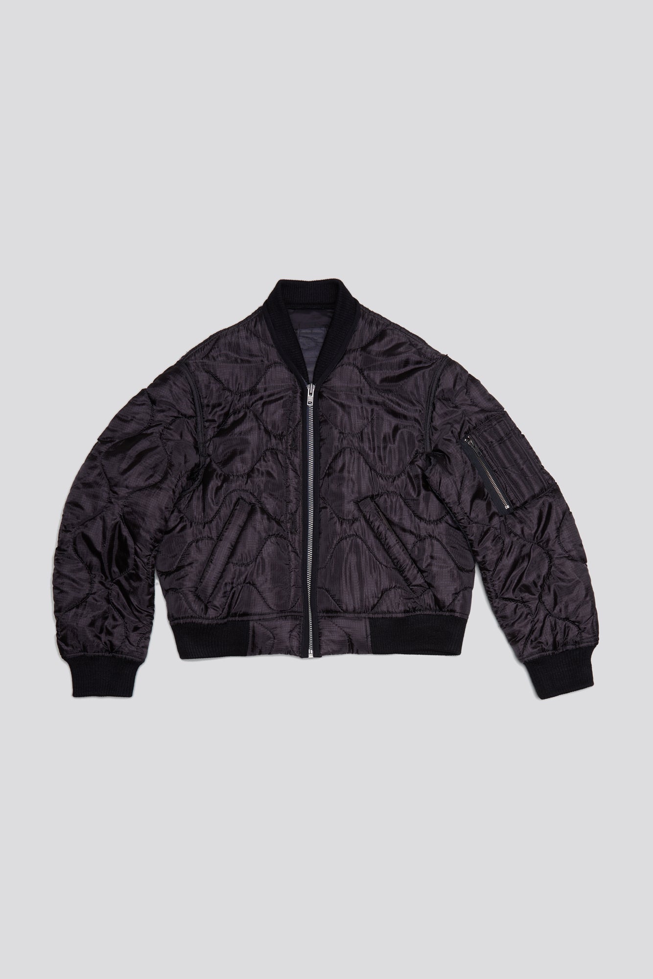 REFURBISHED LINER BOMBER - BLACK OVERDYE - R13