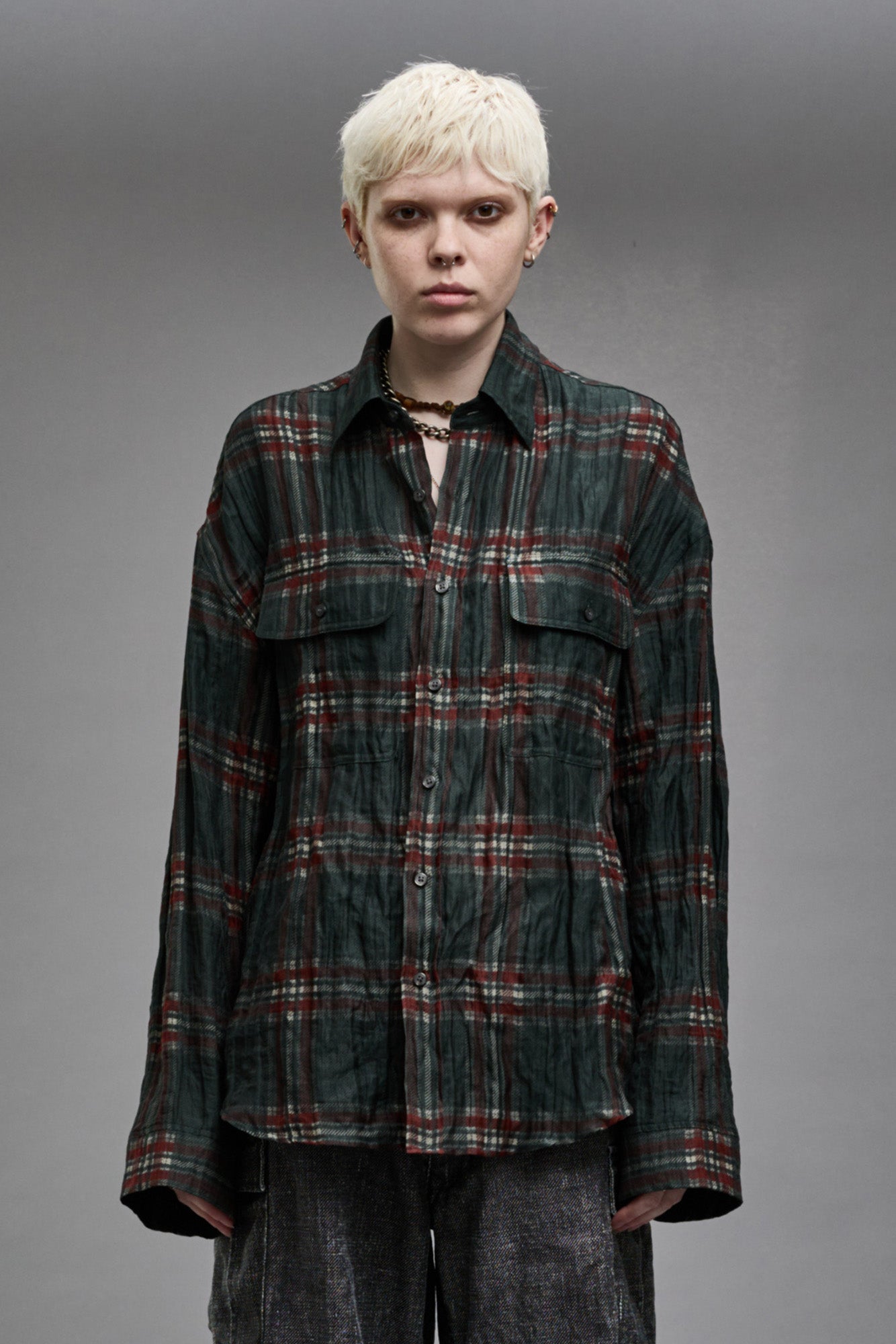 RELAXED WORKSHIRT - MARSH GREEN PLAID - R13