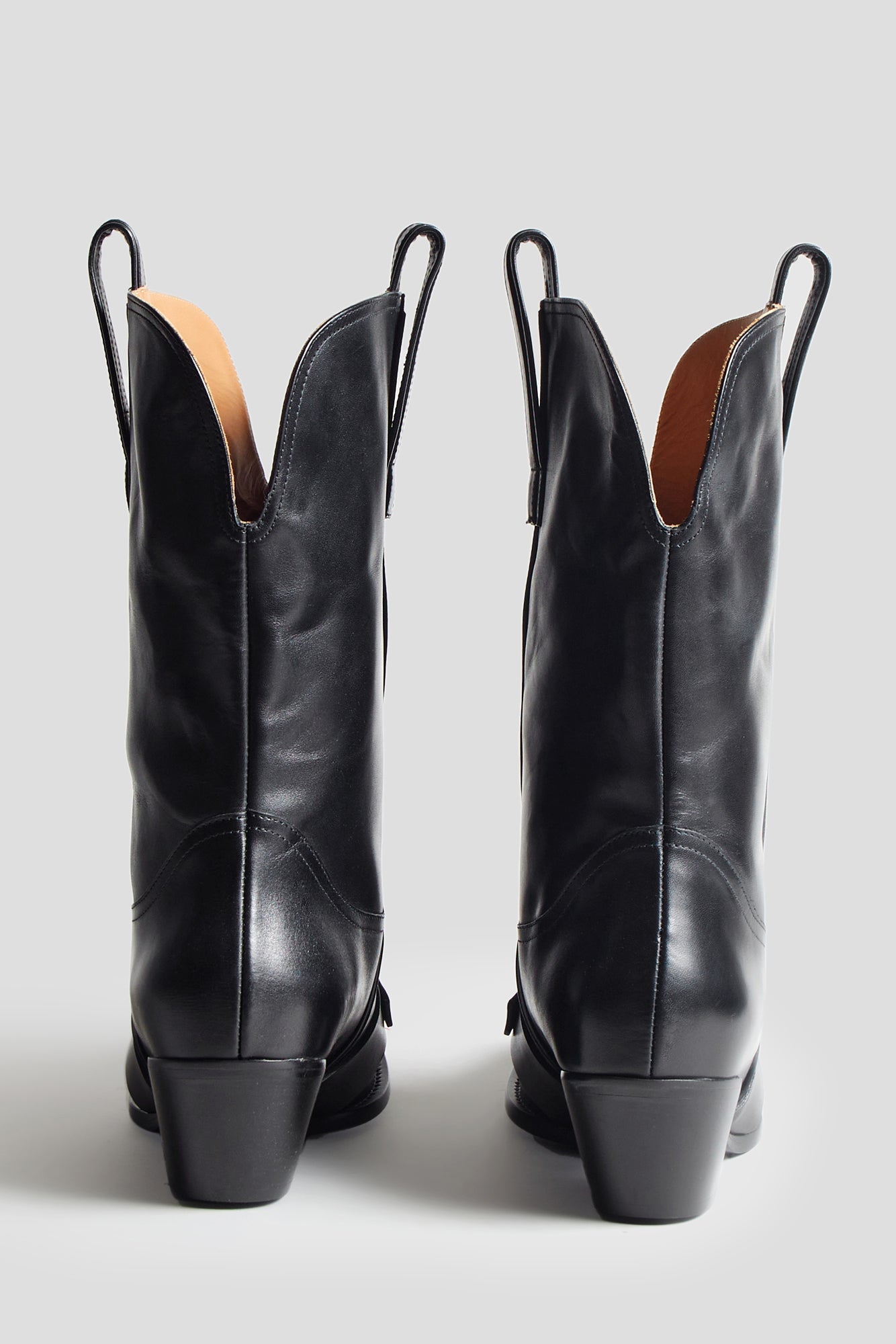 RINGED LOW RIDER COWBOY BOOT - BLACK - R13