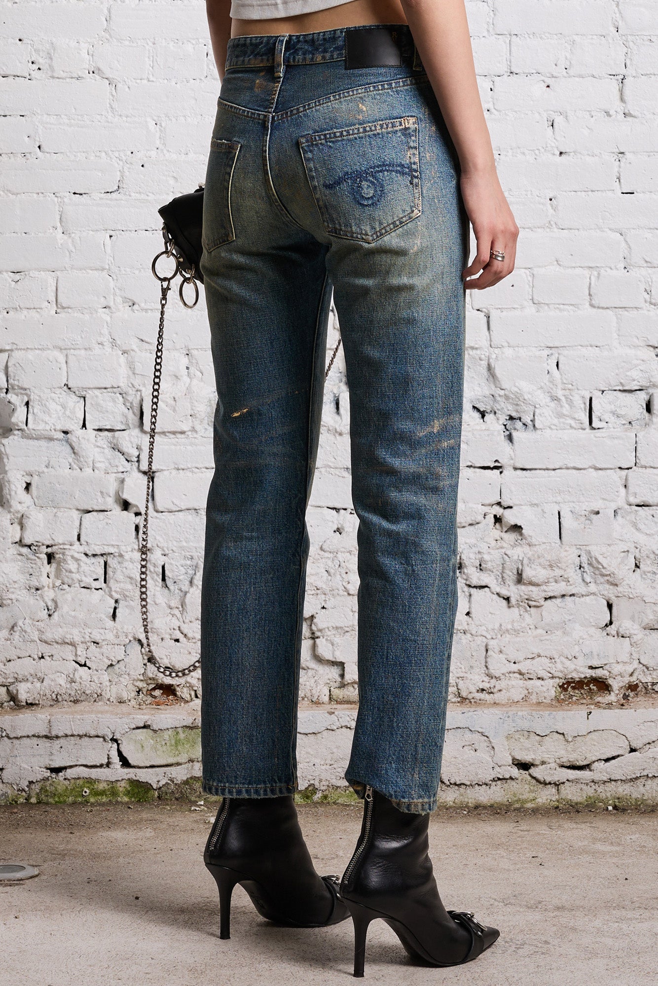 ROMEO JEAN - SPLATTERED CLINTON BLUE - R13