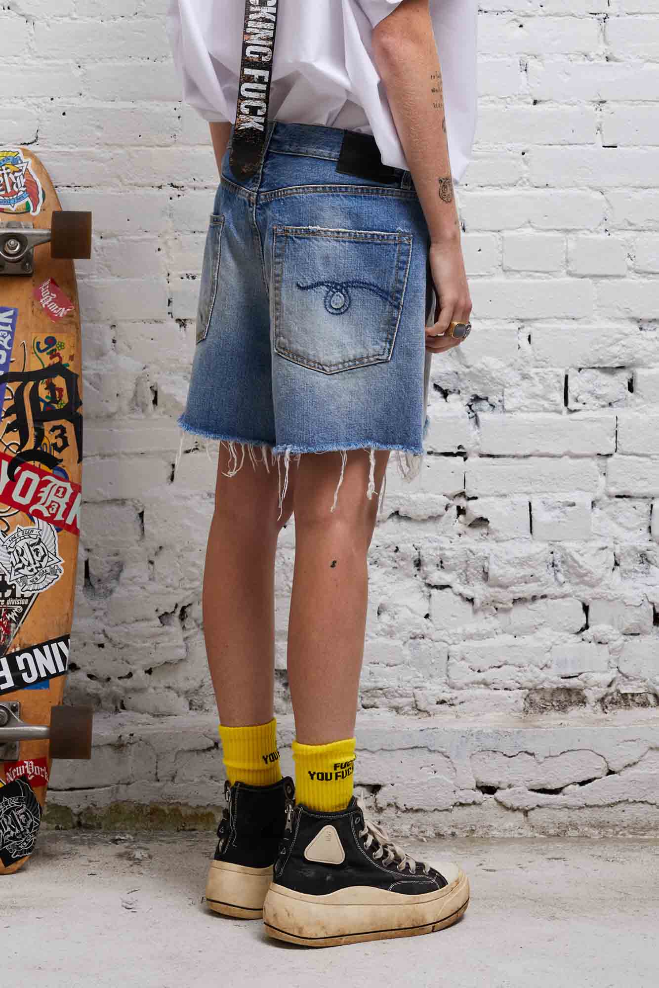 ROSE BAGGY SHORT - TURNER BLUE - R13