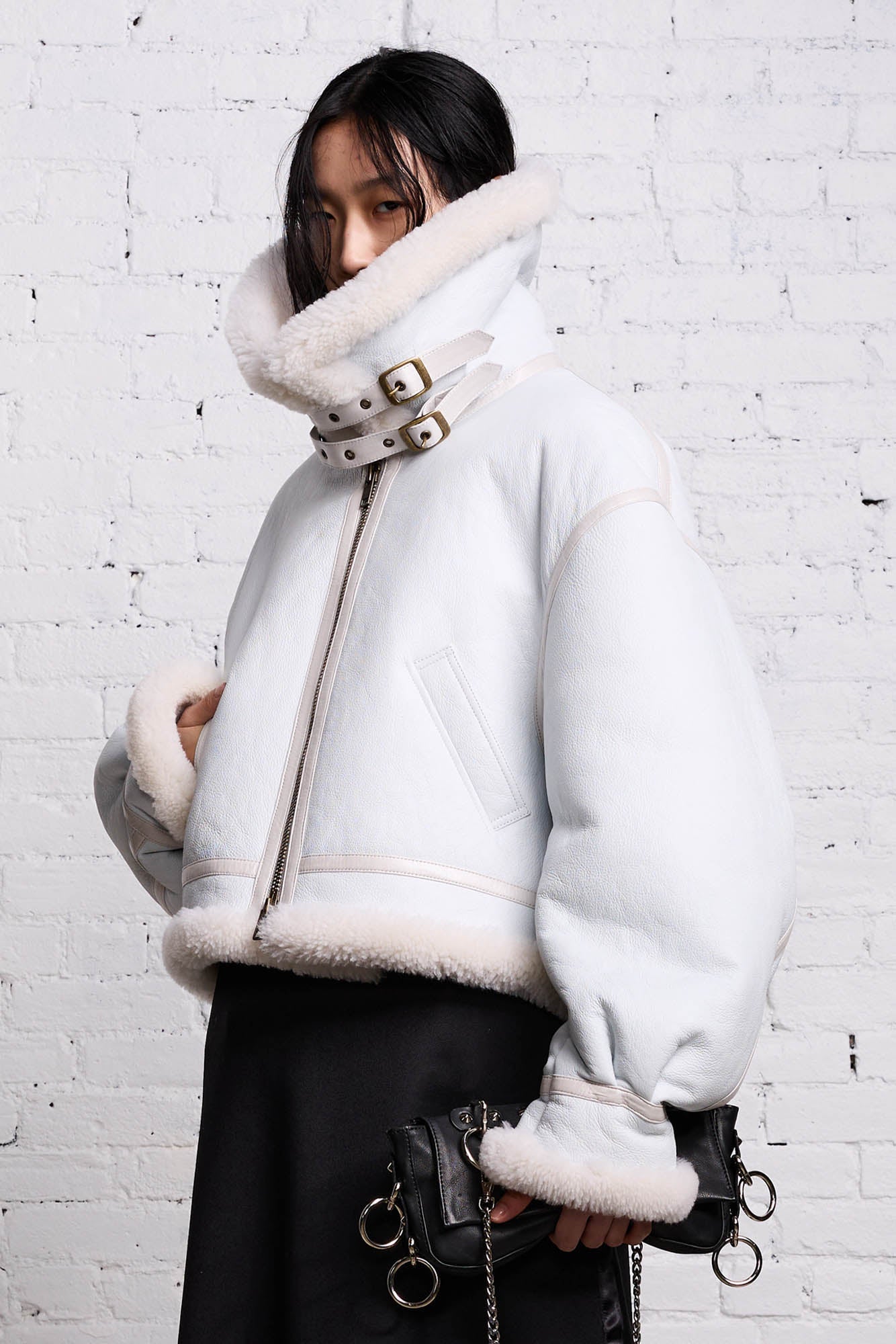 SHEARLING AVIATOR - WHITE - R13