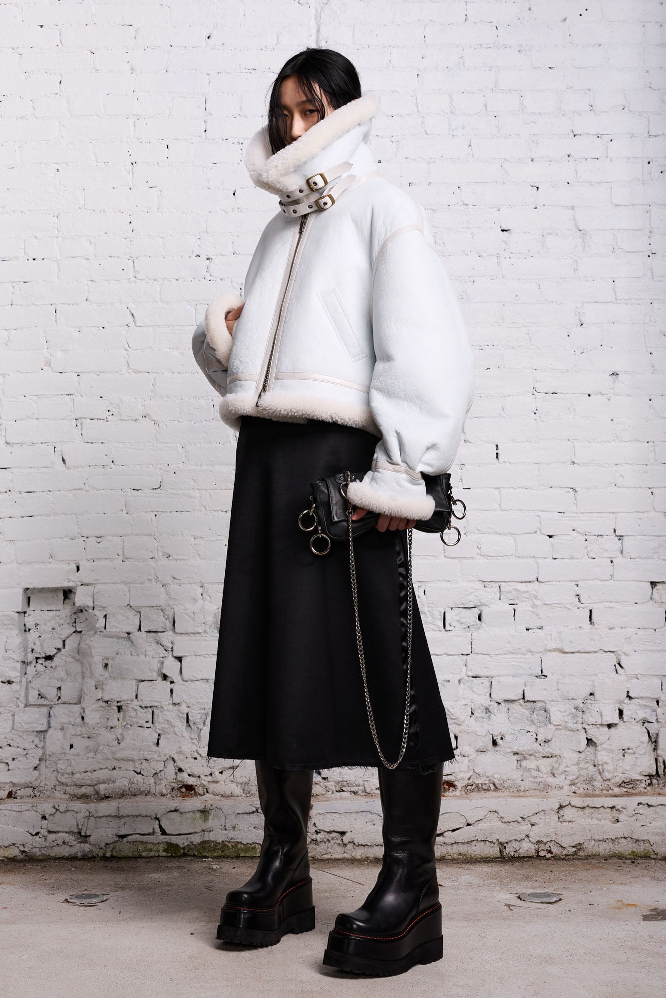 SHEARLING AVIATOR - WHITE - R13