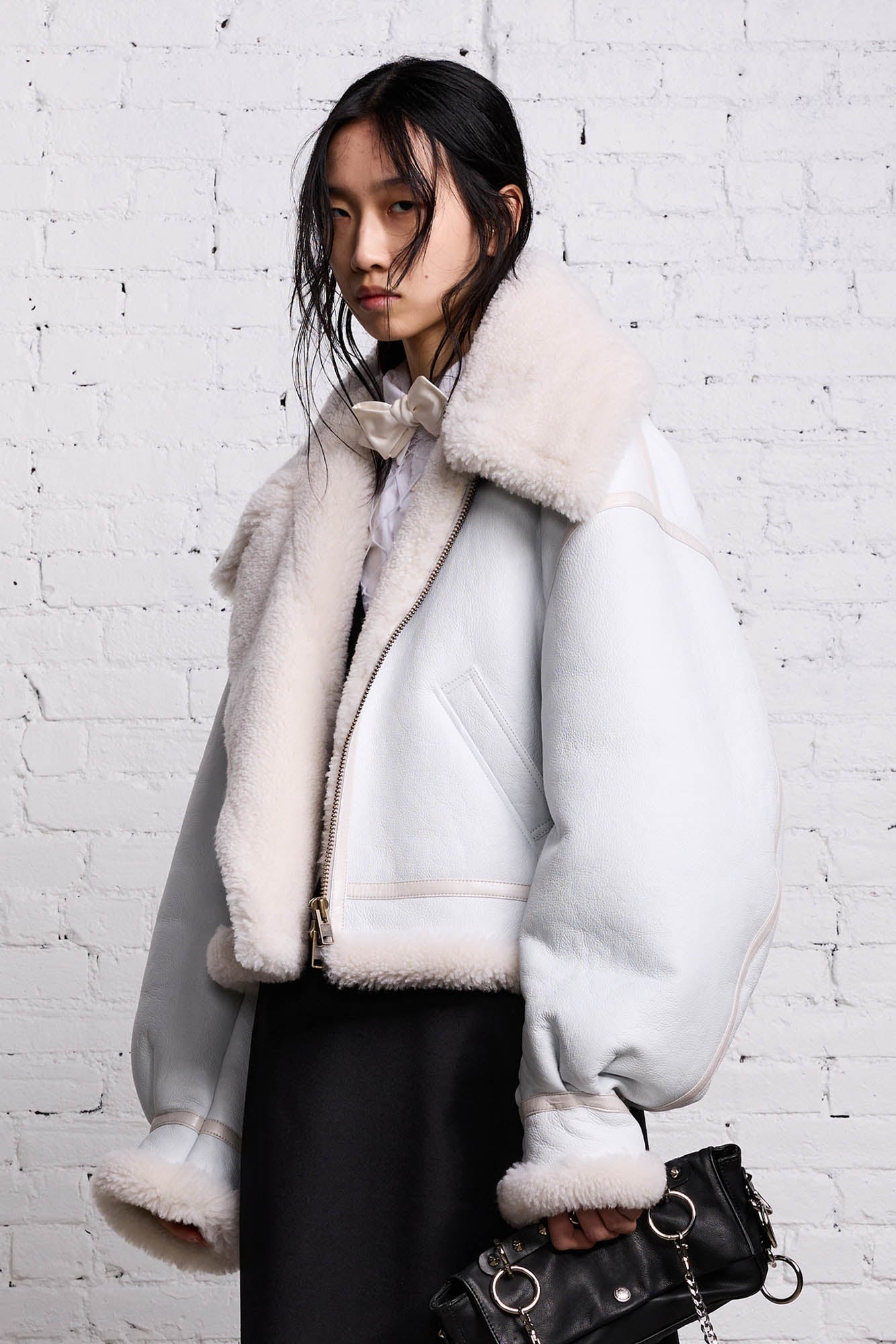 SHEARLING AVIATOR - WHITE - R13